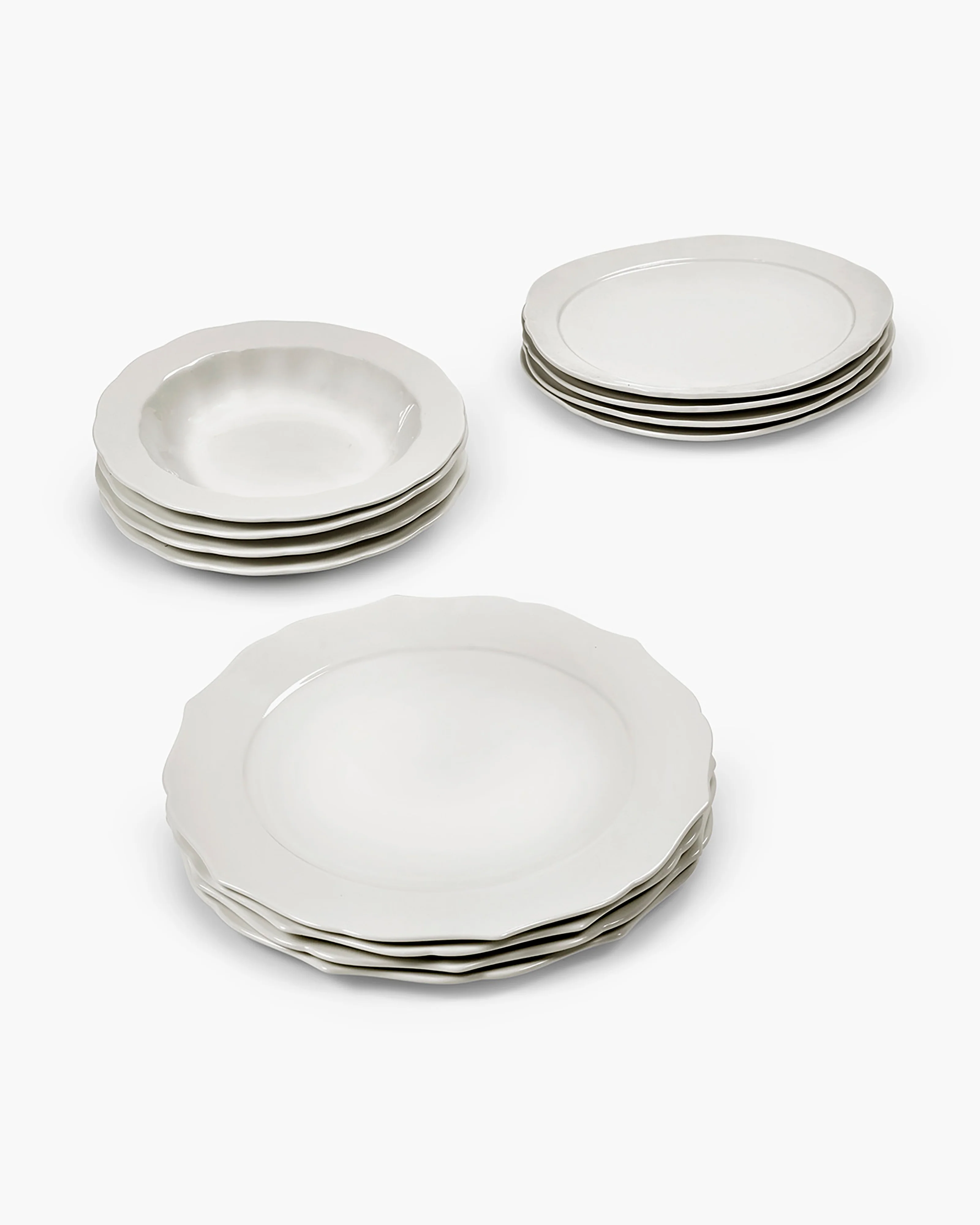 Dinner Set 12 pieces white Silhouette - Image 4
