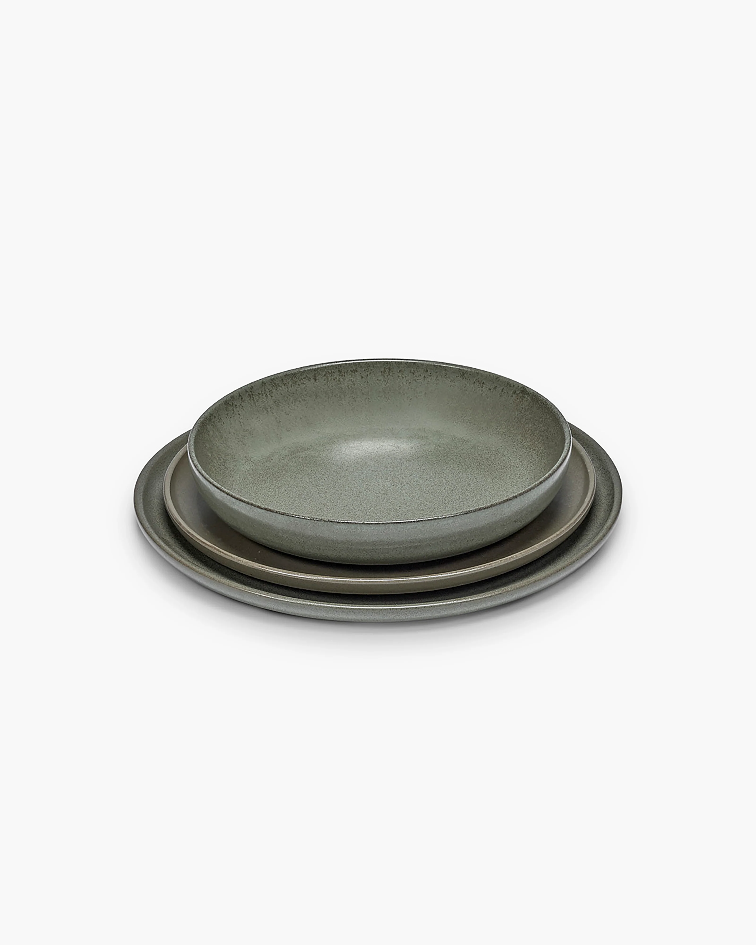 Dinner Set 12 pieces camogreen Surface - Image 2