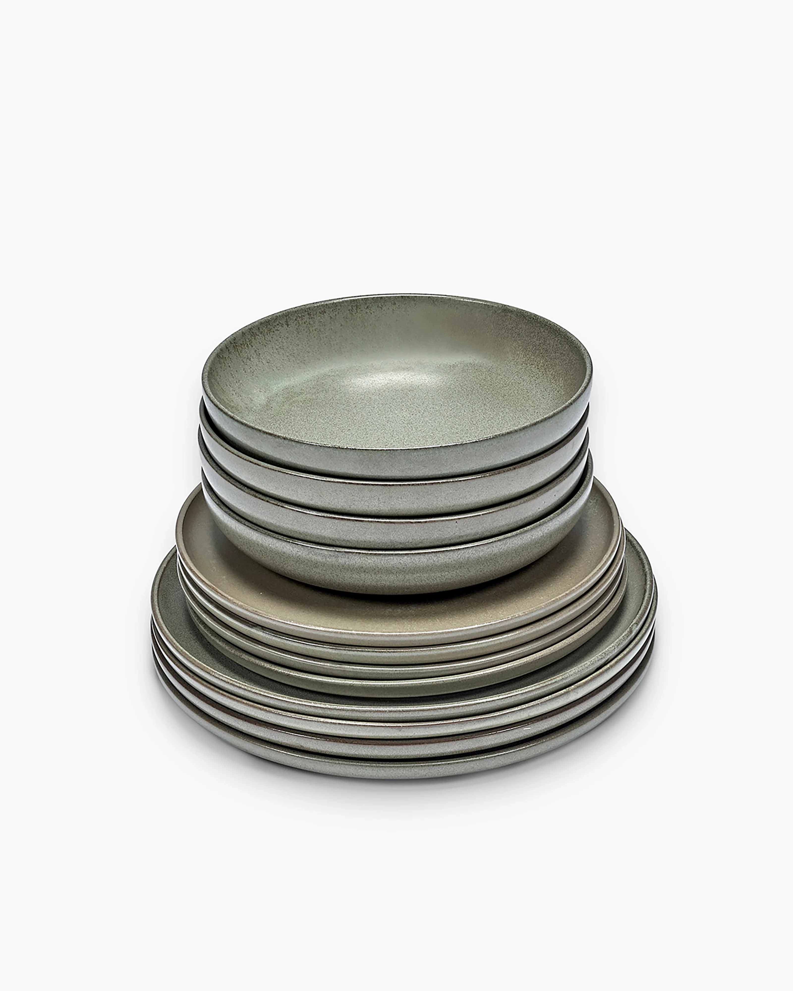 Dinner Set 12 pieces camogreen Surface - Image 4