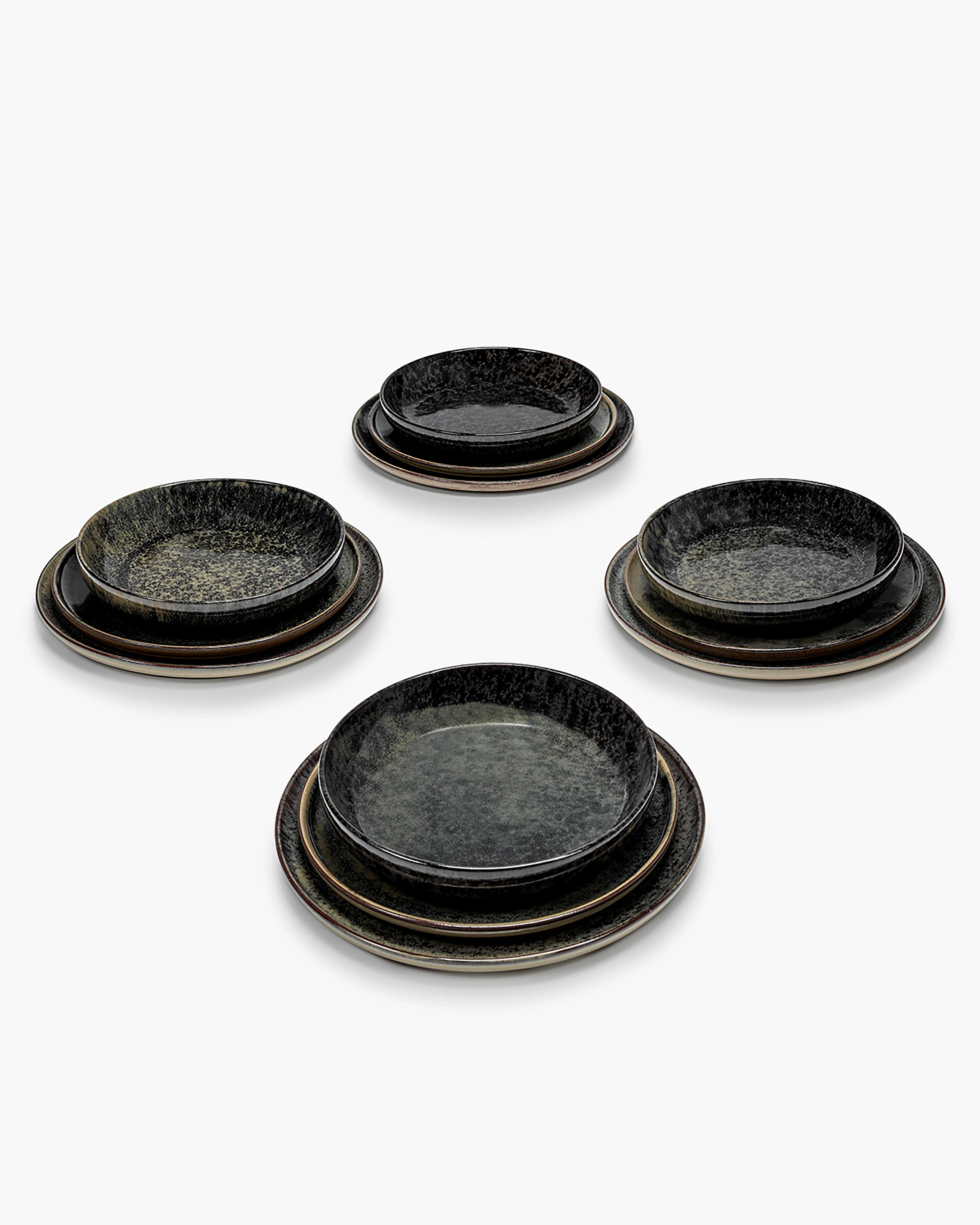 Dinner Set 12 pieces indi gray Surface