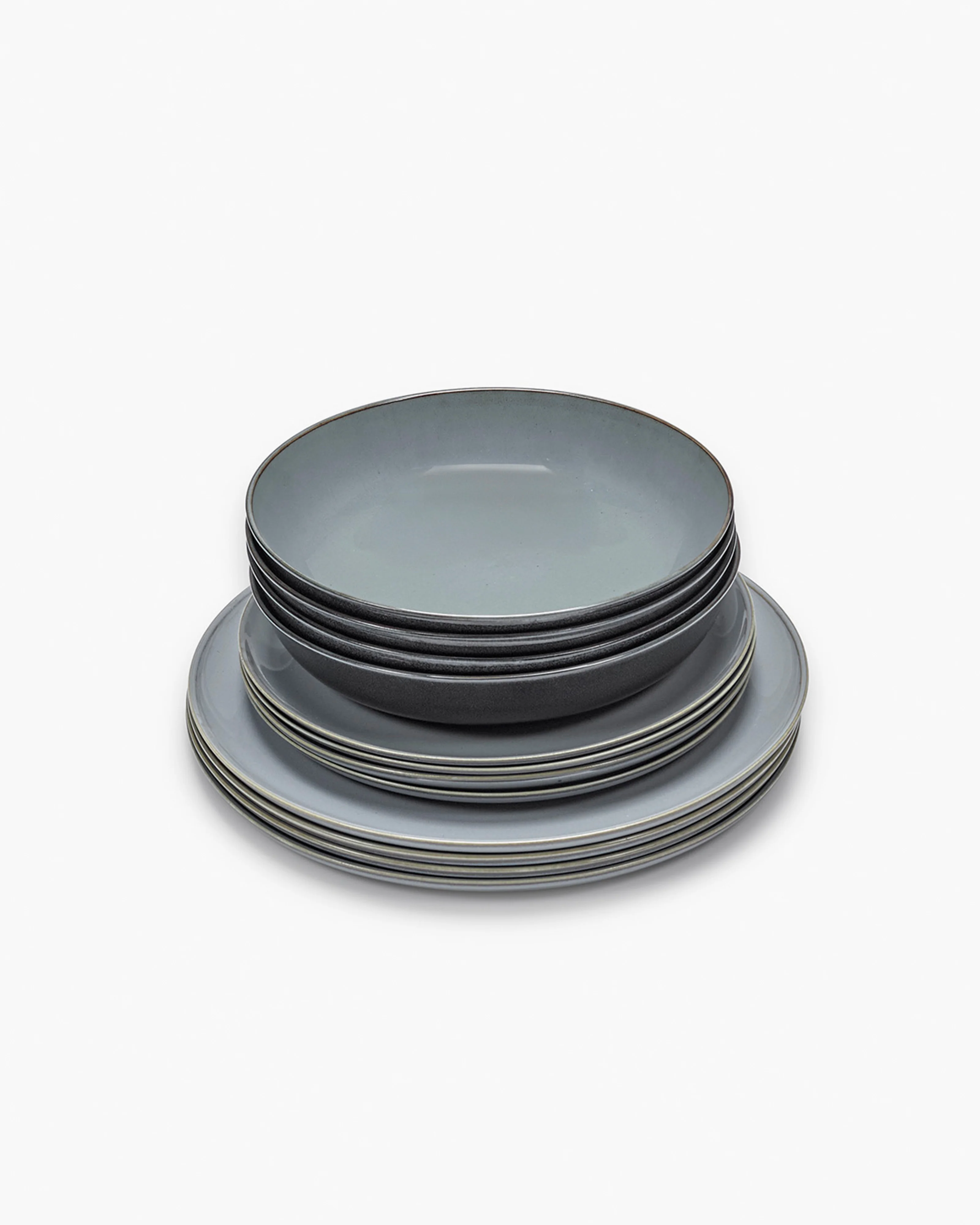 Dinner Set 12 pieces smoky blue Terres de rêves - Image 3