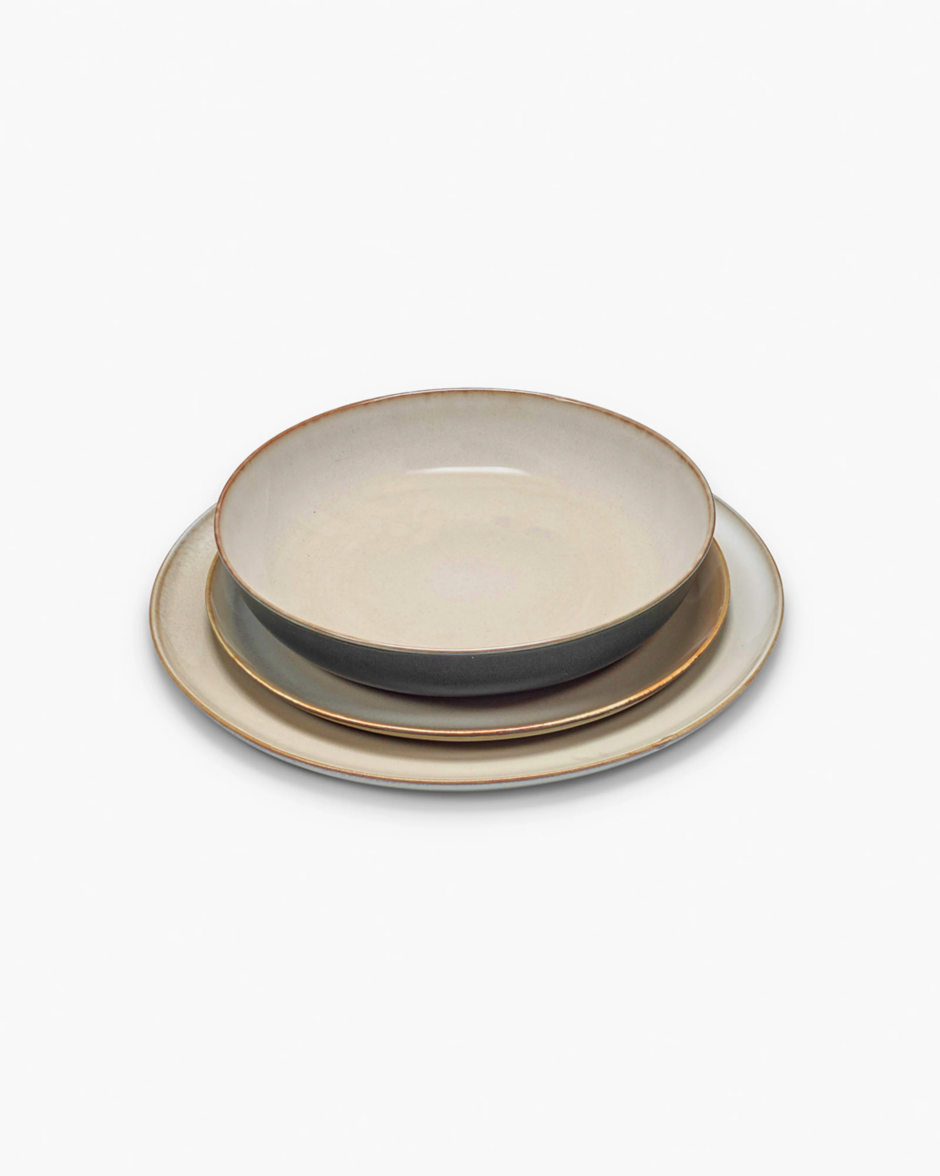 Dinner Set 12 pieces misty gray Terres de rêves - Image 2