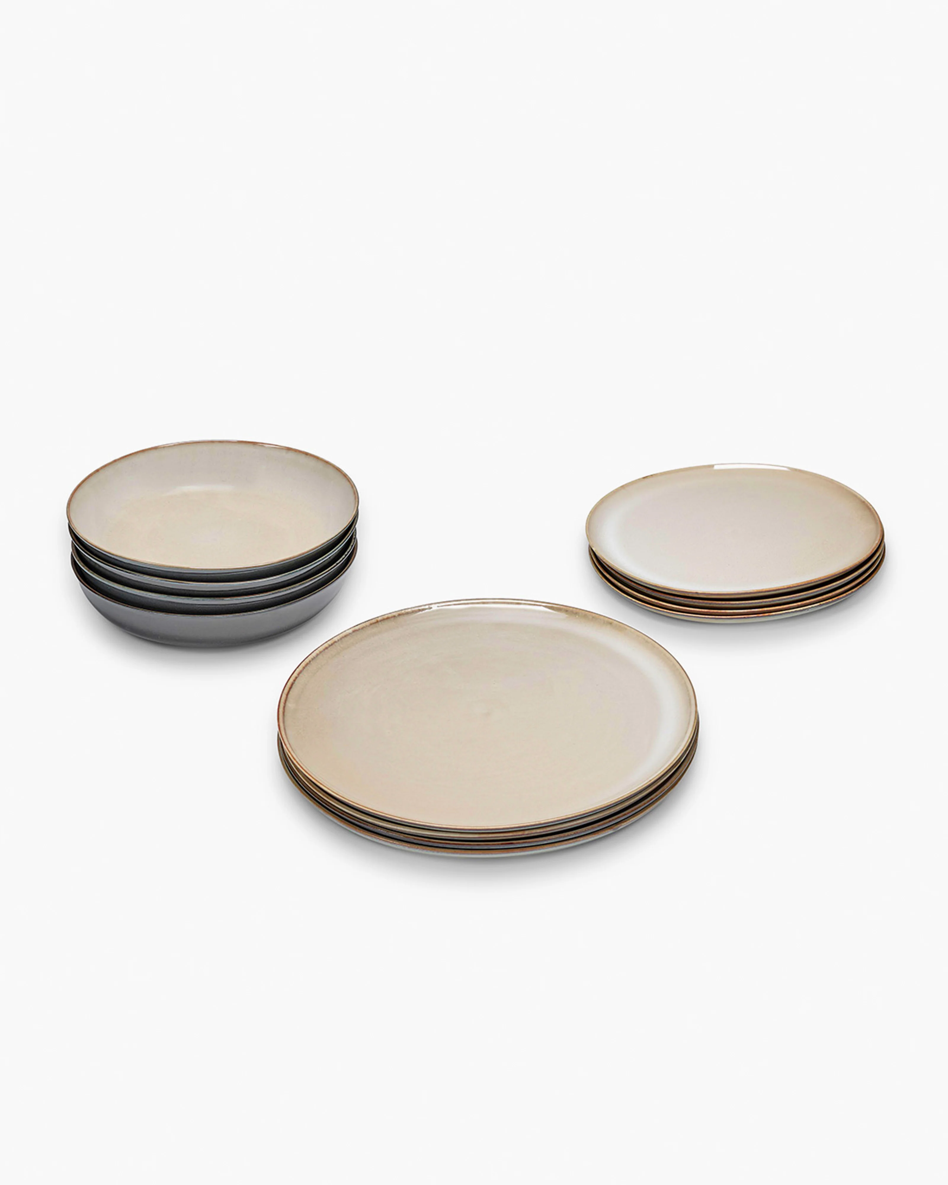 Dinner Set 12 pieces misty gray Terres de rêves - Image 3