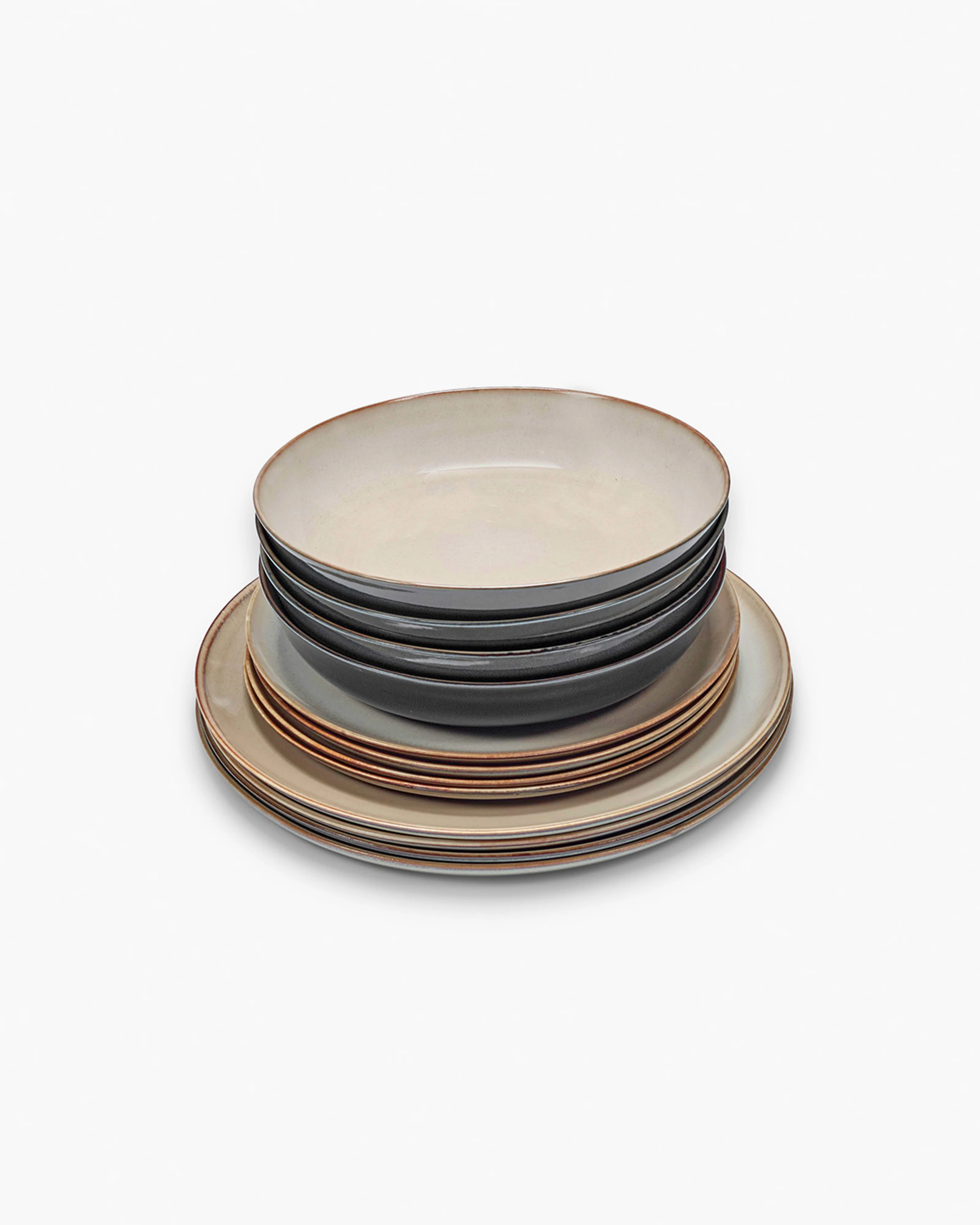 Dinner Set 12 pieces misty gray Terres de rêves - Image 4