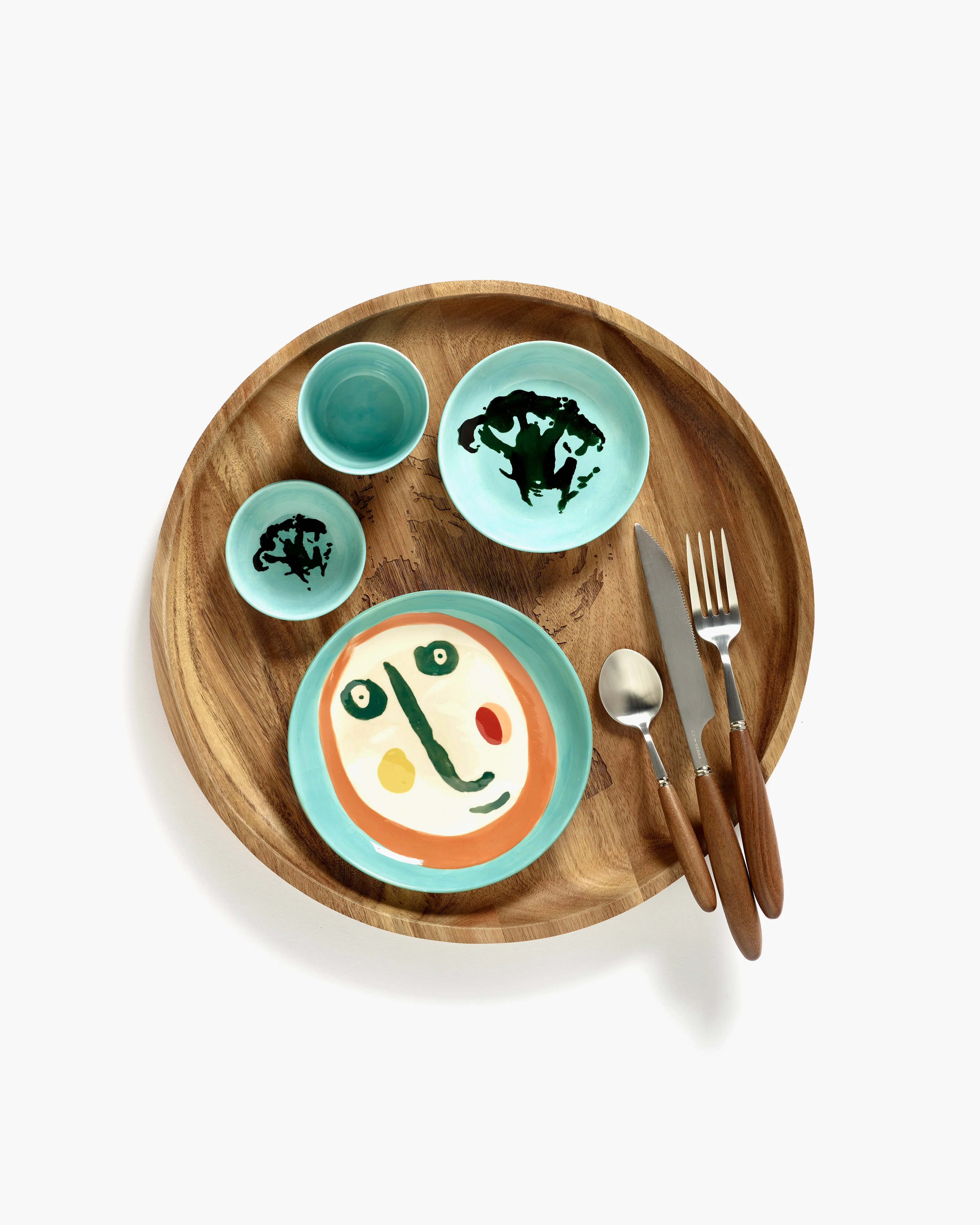 Dish S azure - green broccoli Feast - Image 3