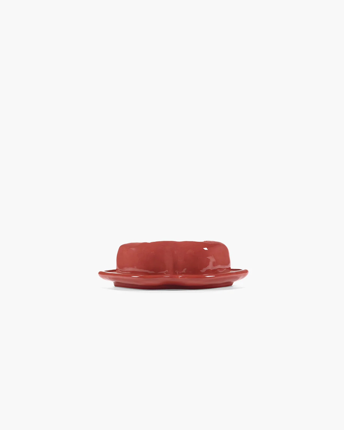 Dish with lid red - white Lips Les Objets Mouleversants - Image 5
