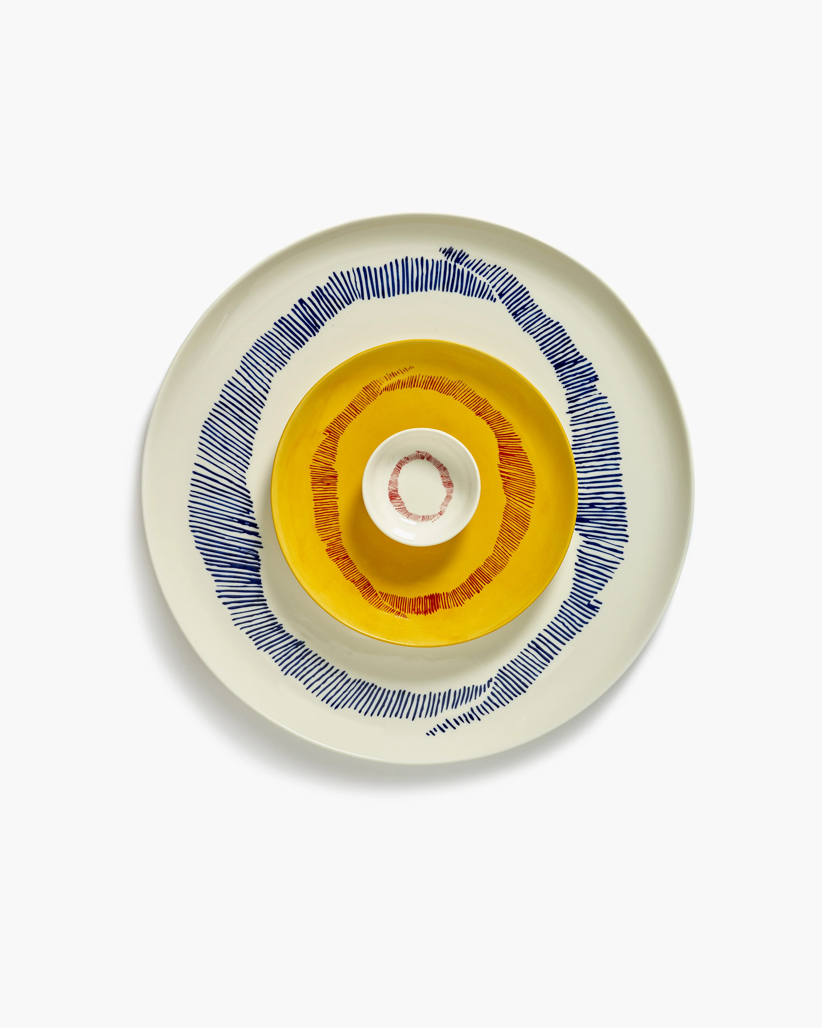 Dish XS white swirl - red stripes Feast - Image 3