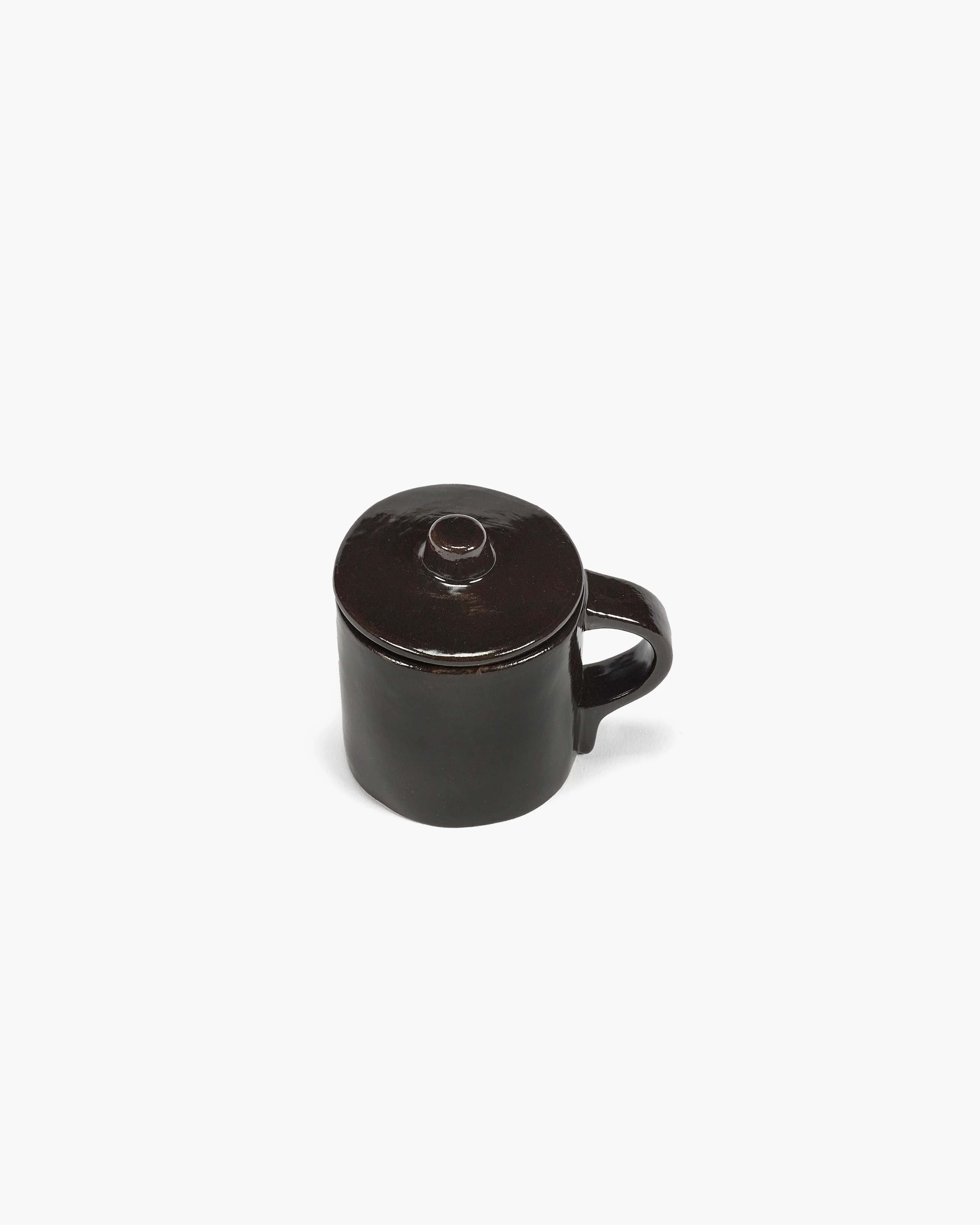 Espresso cup with lid ebony La Mère - Image 4