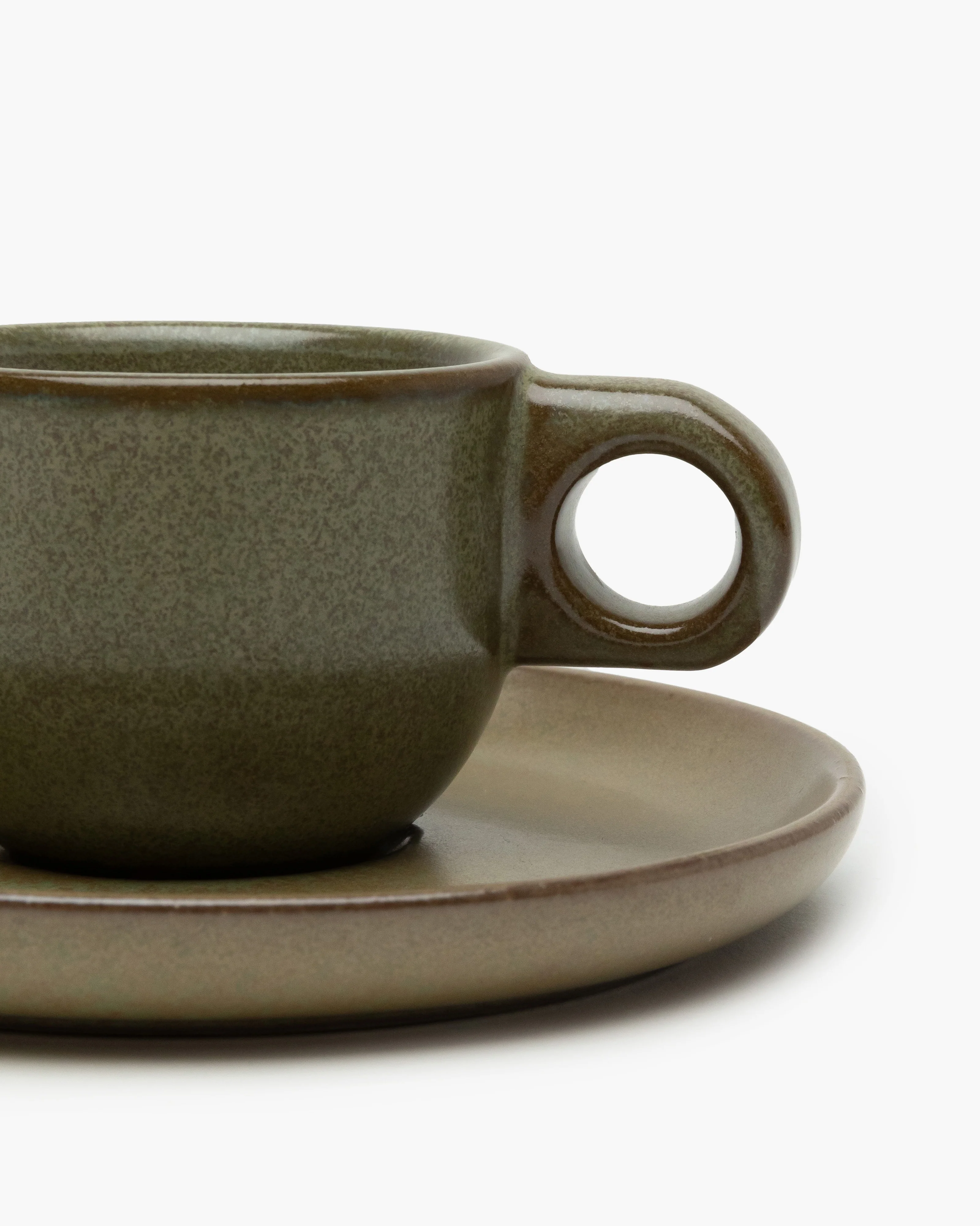 Espresso cup with saucer camogreen Surface - Image 4