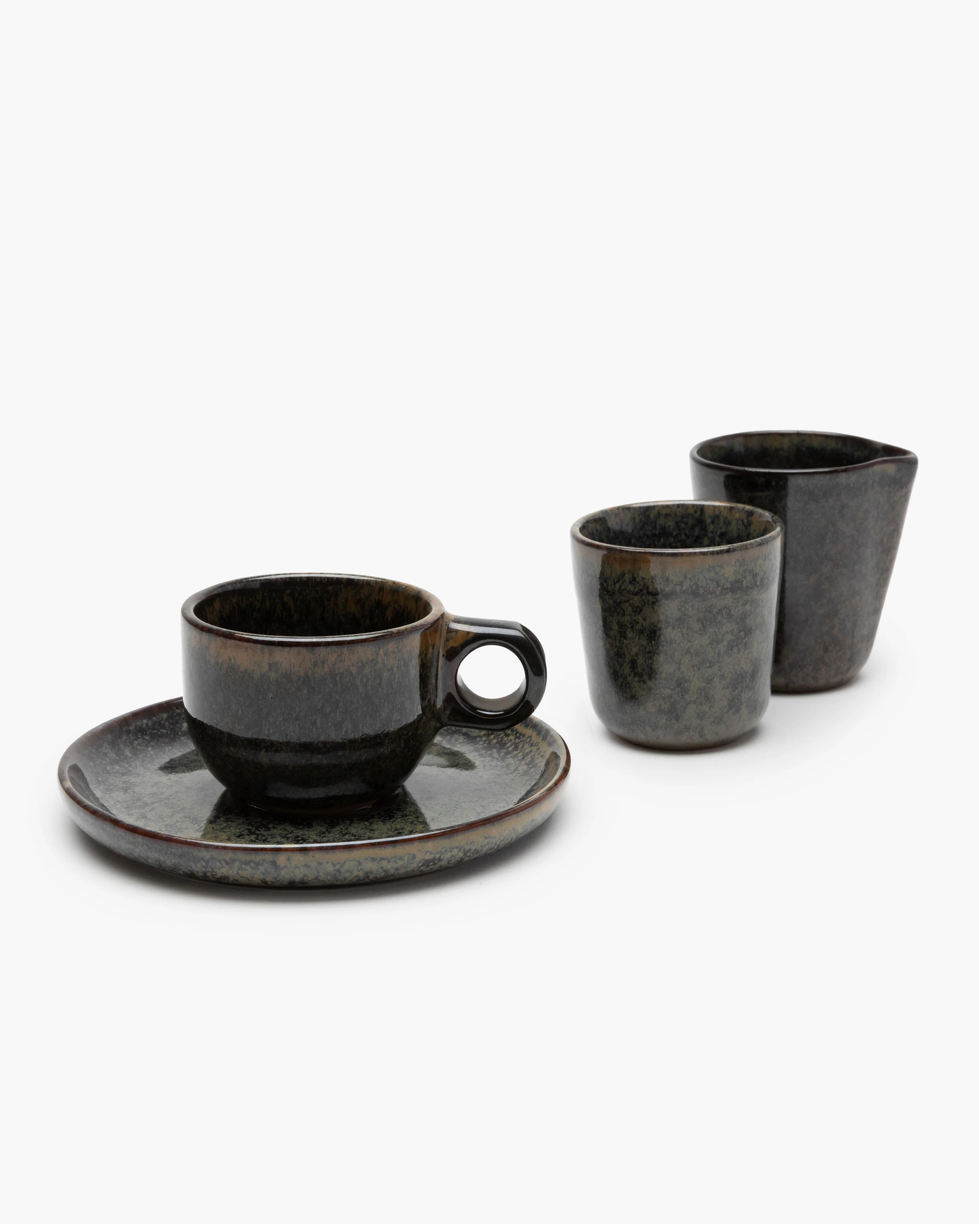 Espresso cup with saucer indi gray Surface - Image 5