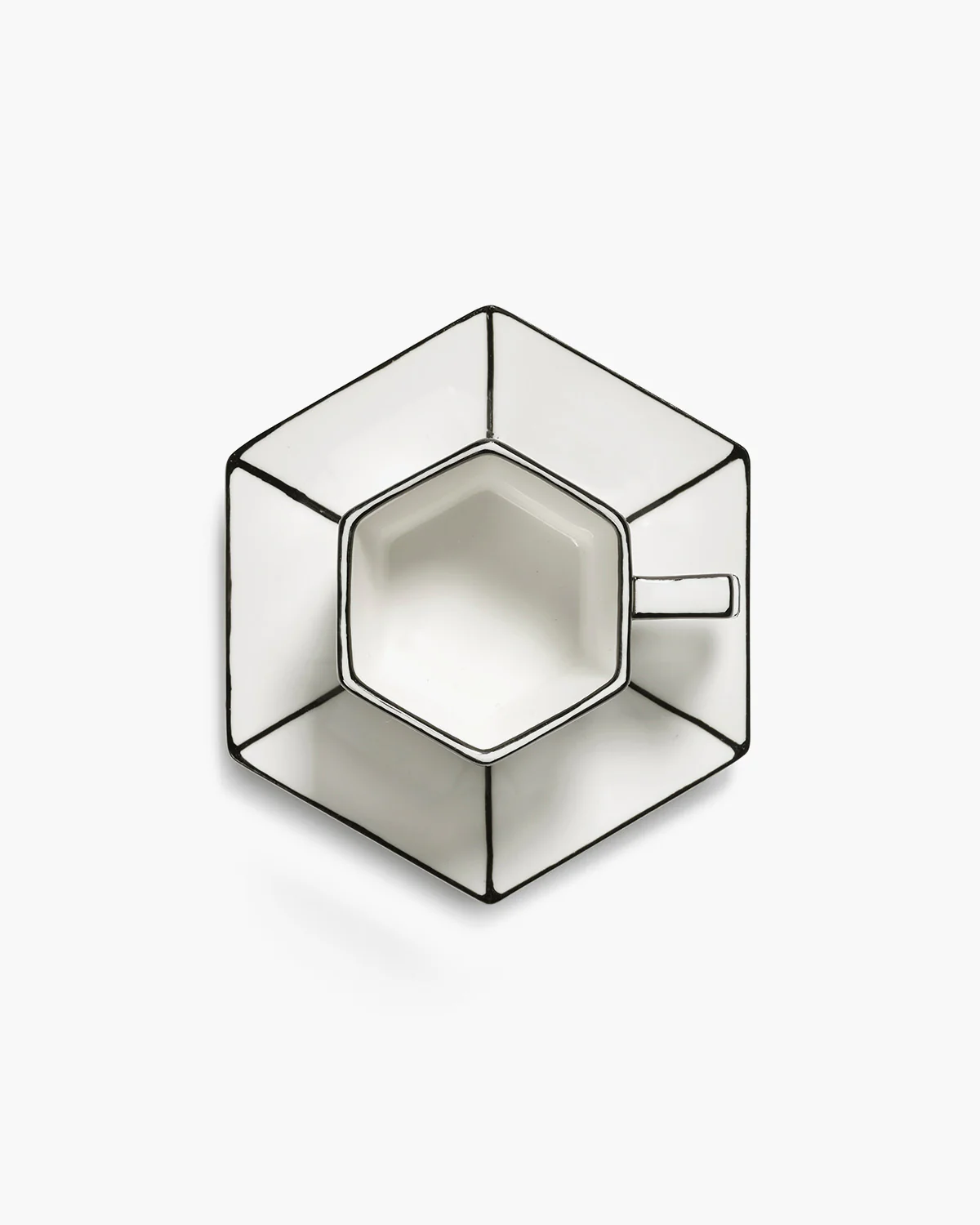Espresso cup with saucer white - black Carte Blanche - Image 3