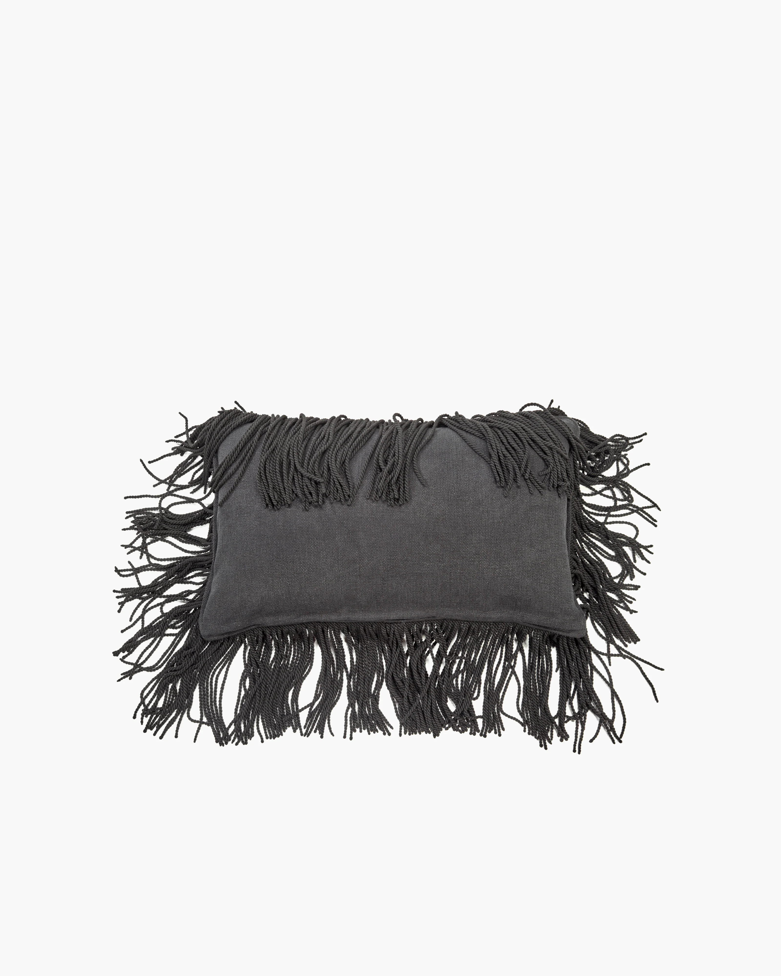 Extra cushion black with black fringes Frou - Image 3