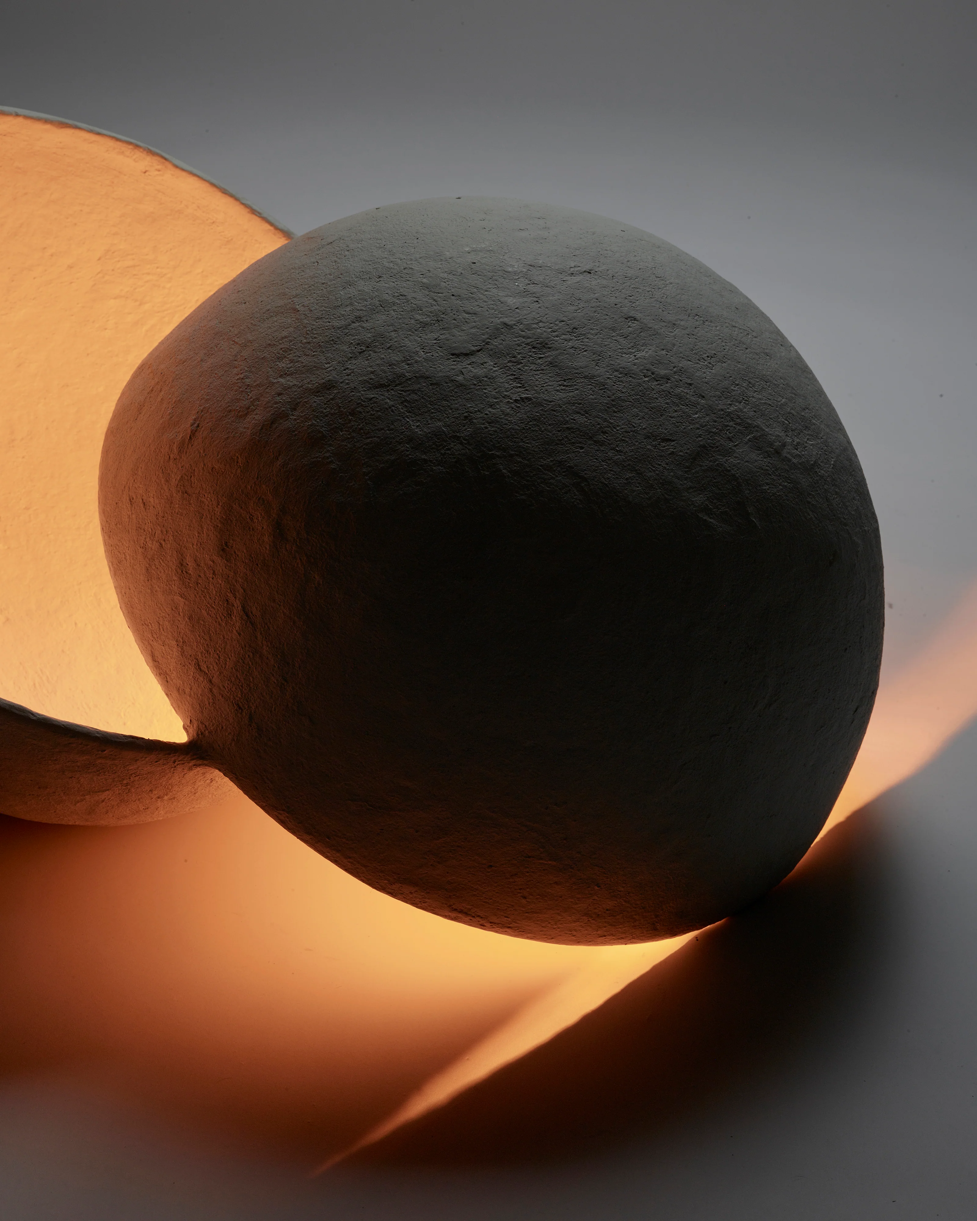 Floor lamp L white paper mache Earth - Image 3