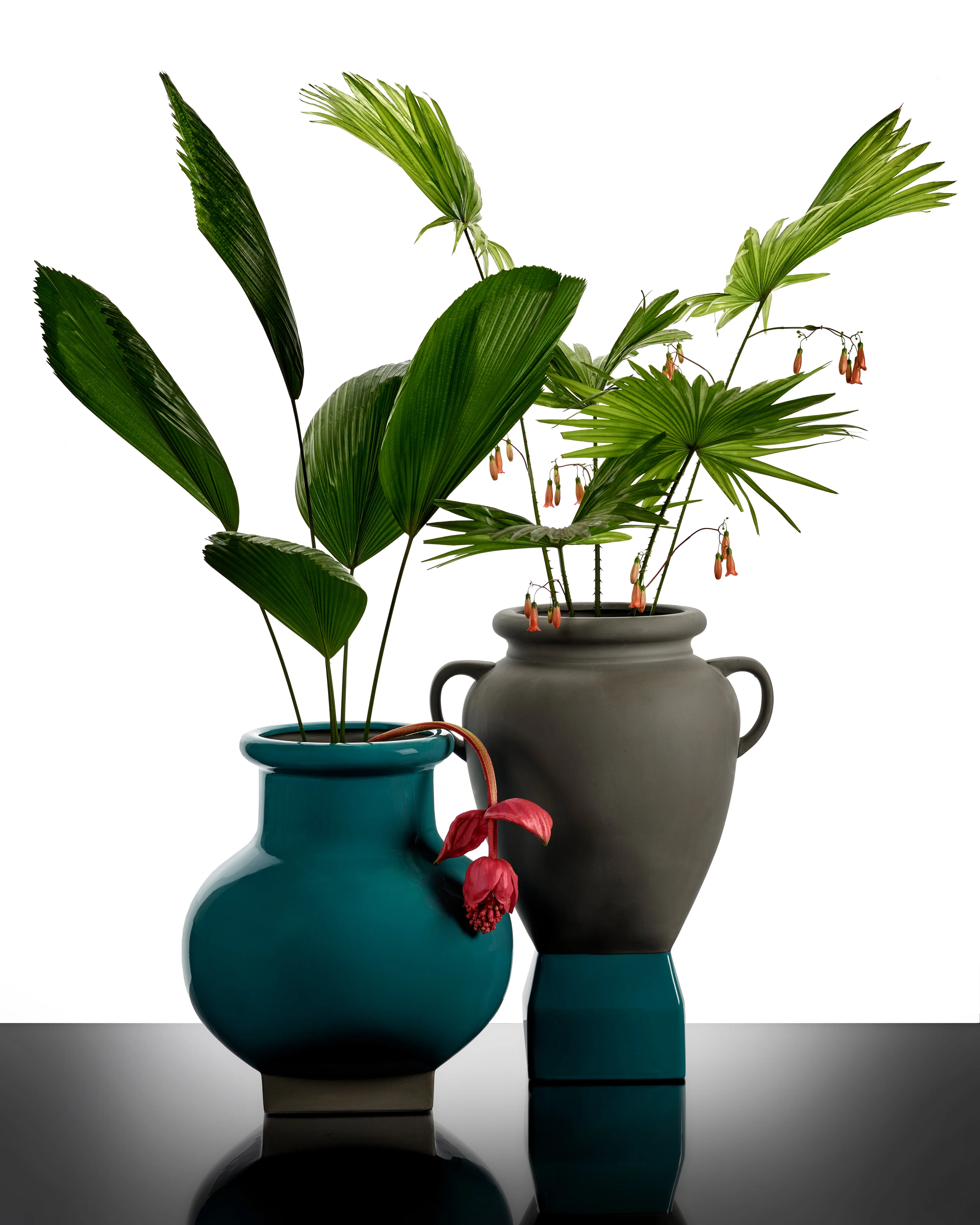Flower pot 09 grey - turquoise Rosamar - Image 2