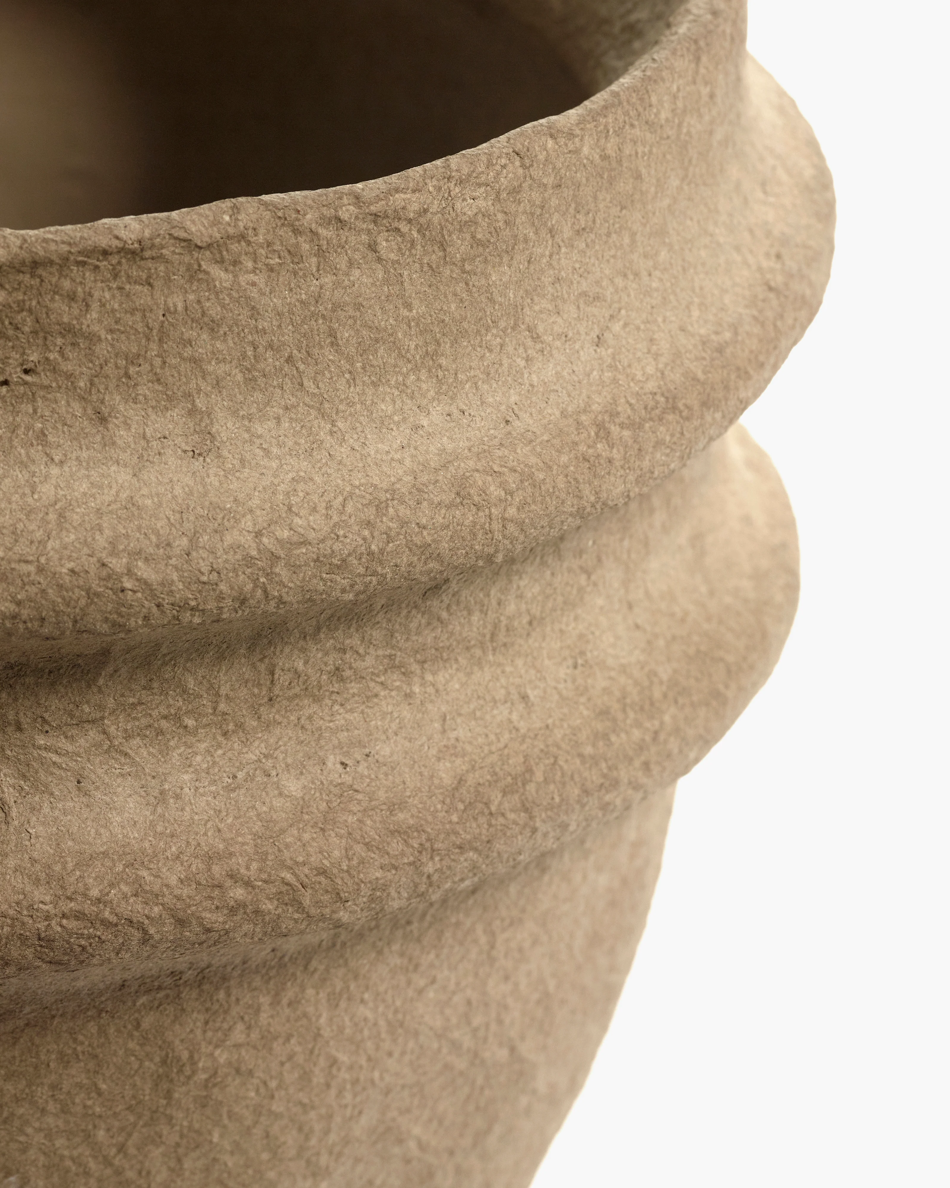 Flower pot brown paper mache Earth - Image 2