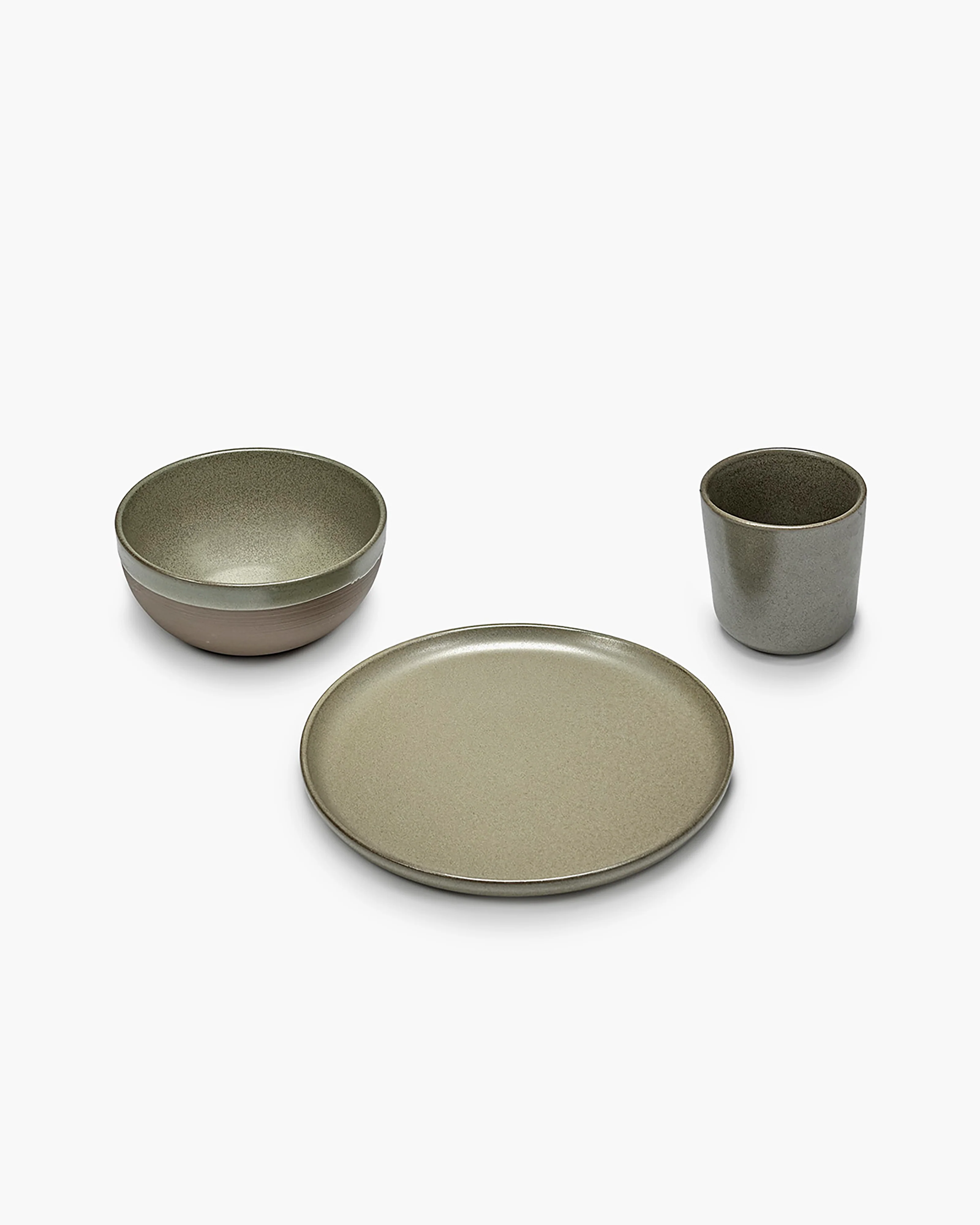 Breakfast set 12 pieces camogreen Surface - Image 2
