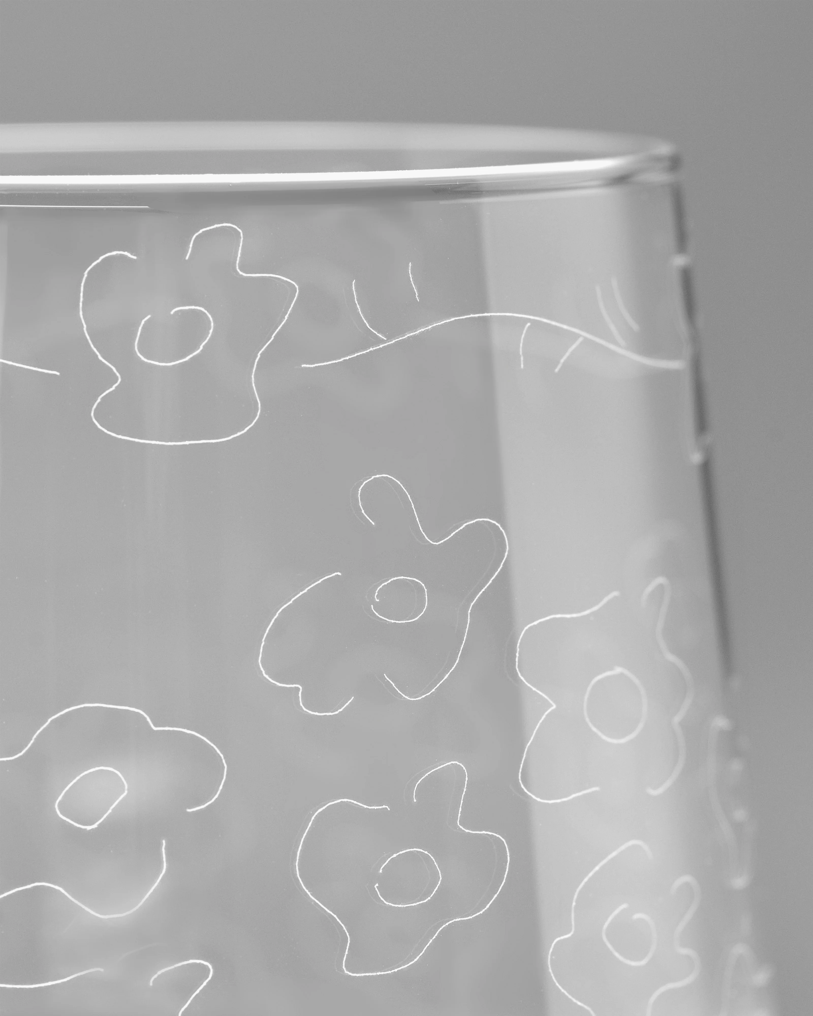 Glass dark viola Midnight Flowers - Image 5