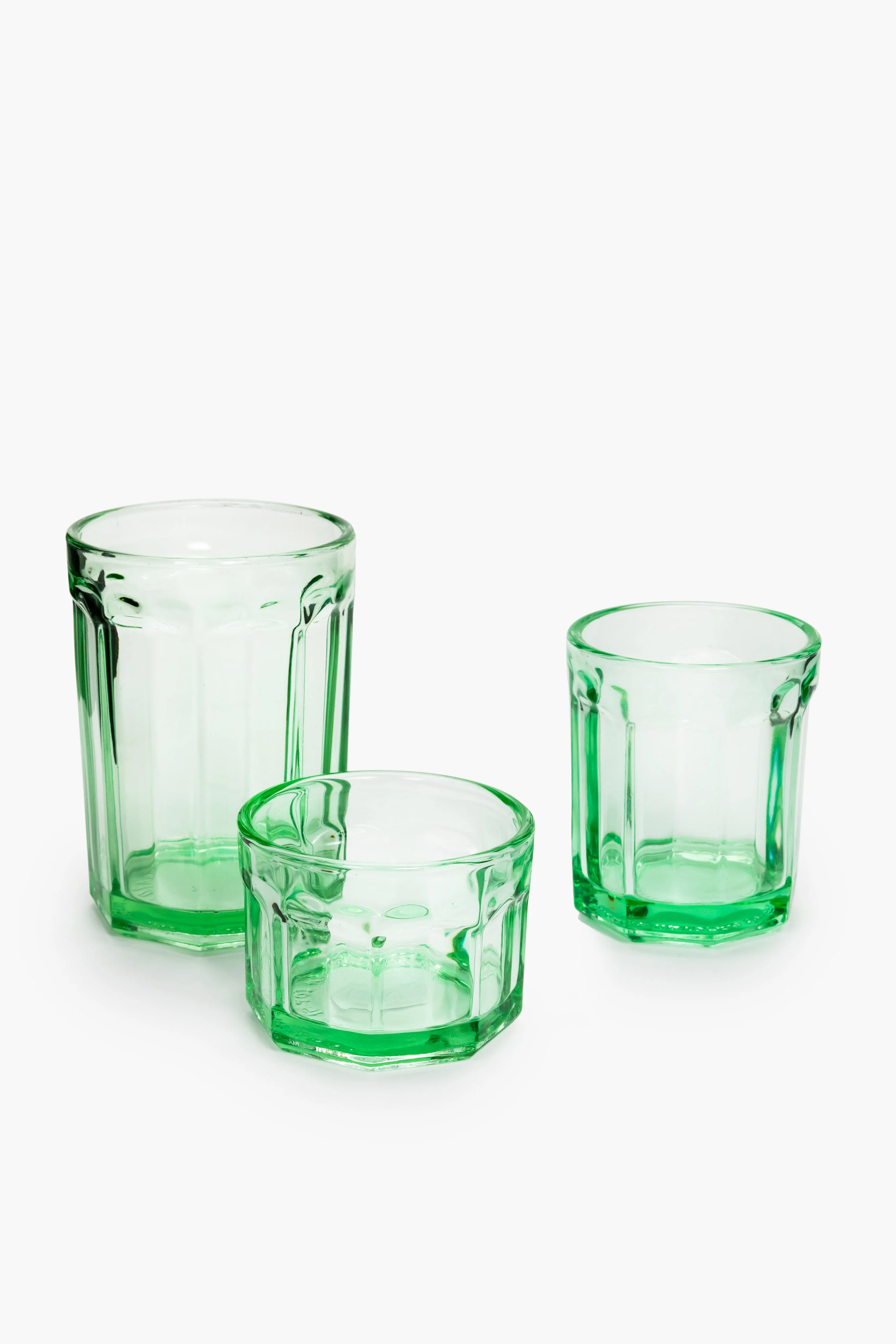 Glass 22cl green Fish & Fish - Image 4