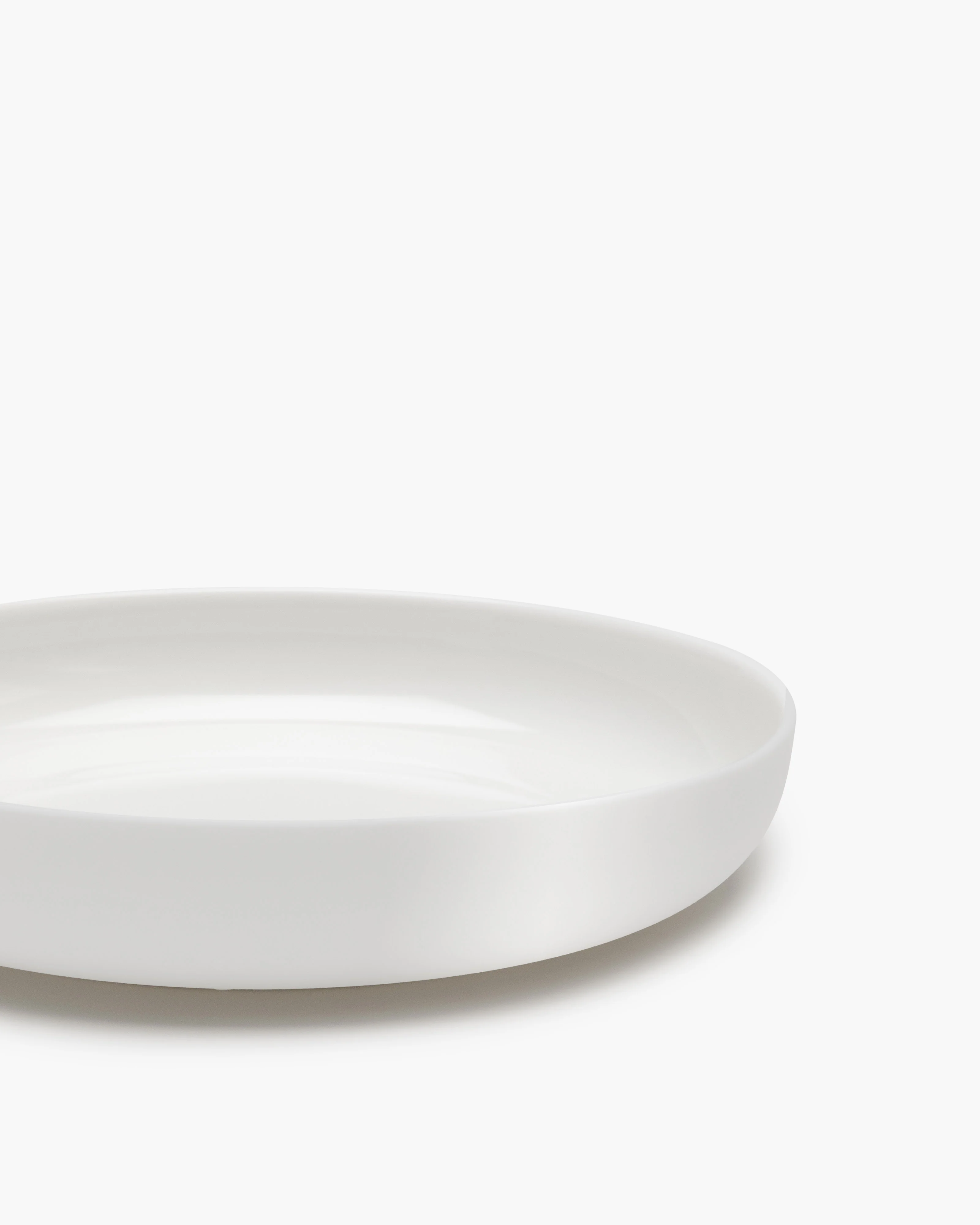Dessert plate high white glazed Base - Image 3
