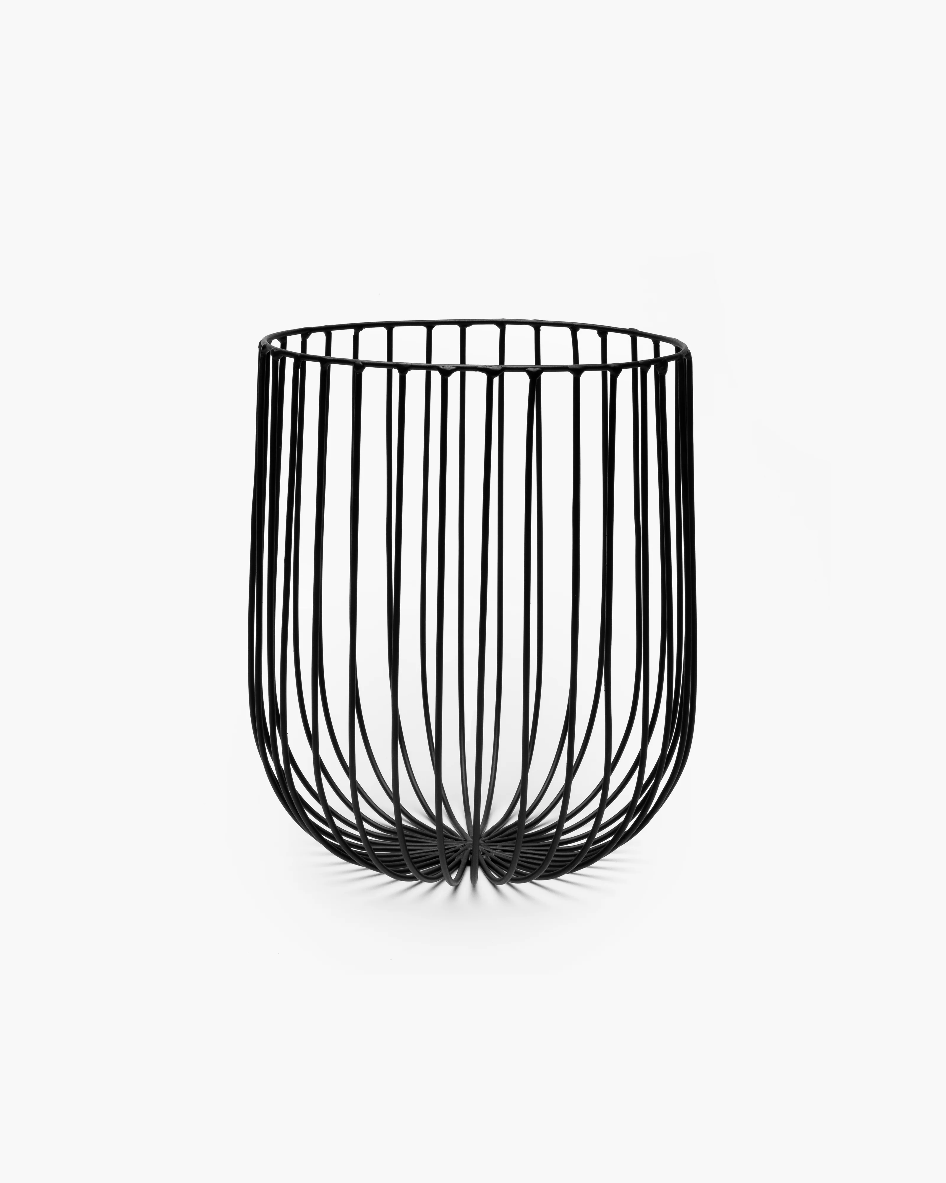 Iron basket L black Catu Metal Sculptures