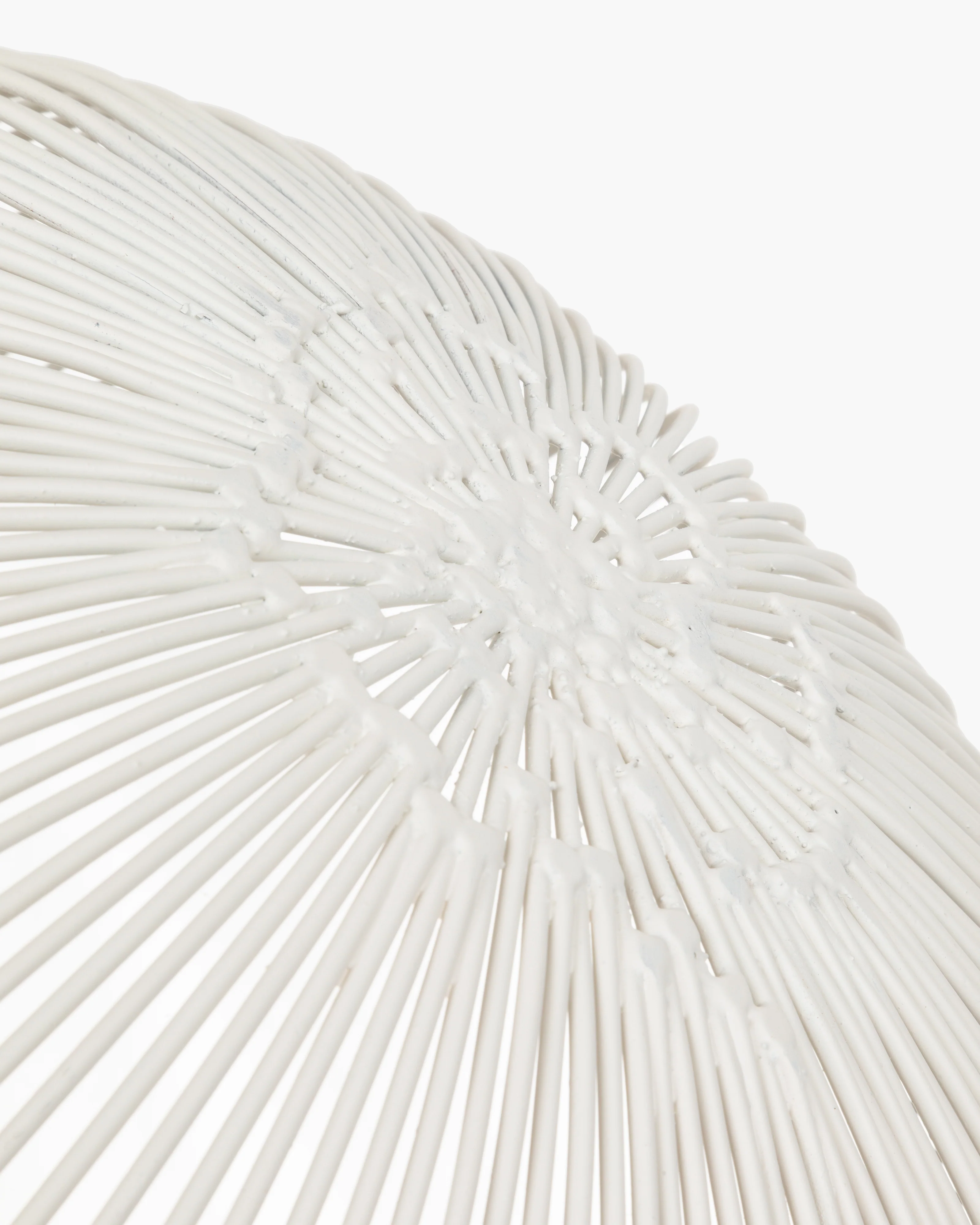 Iron basket oval white Meo Metal Sculptures - Image 4