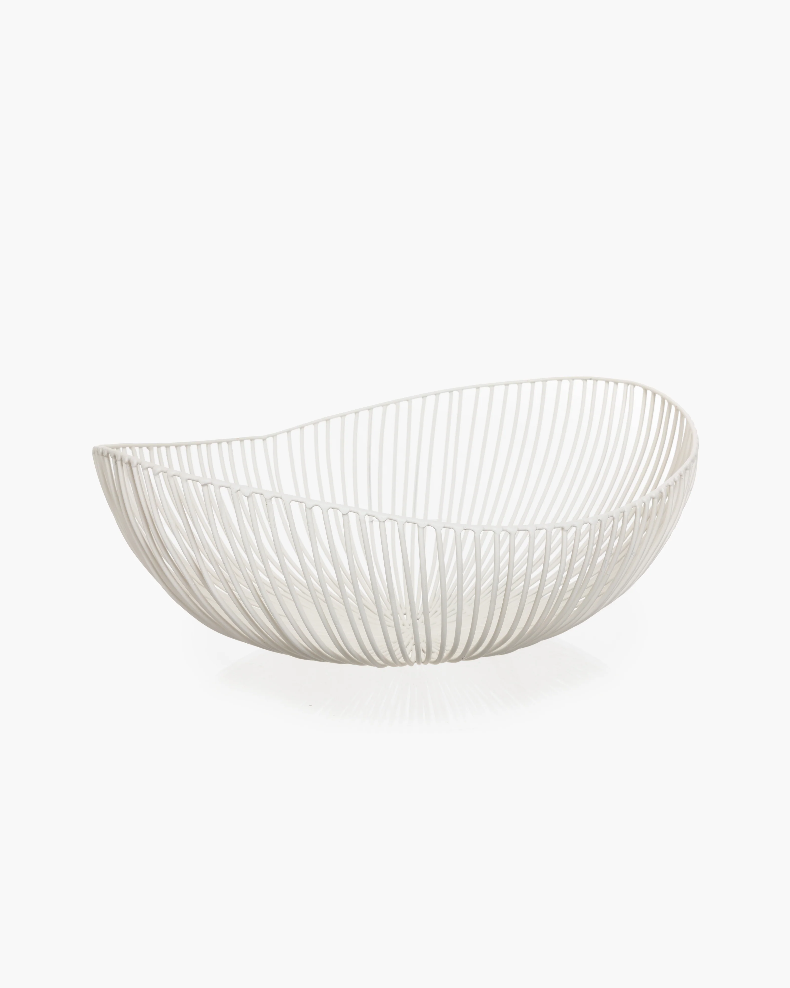 Iron basket oval white Meo Metal Sculptures - Image 5