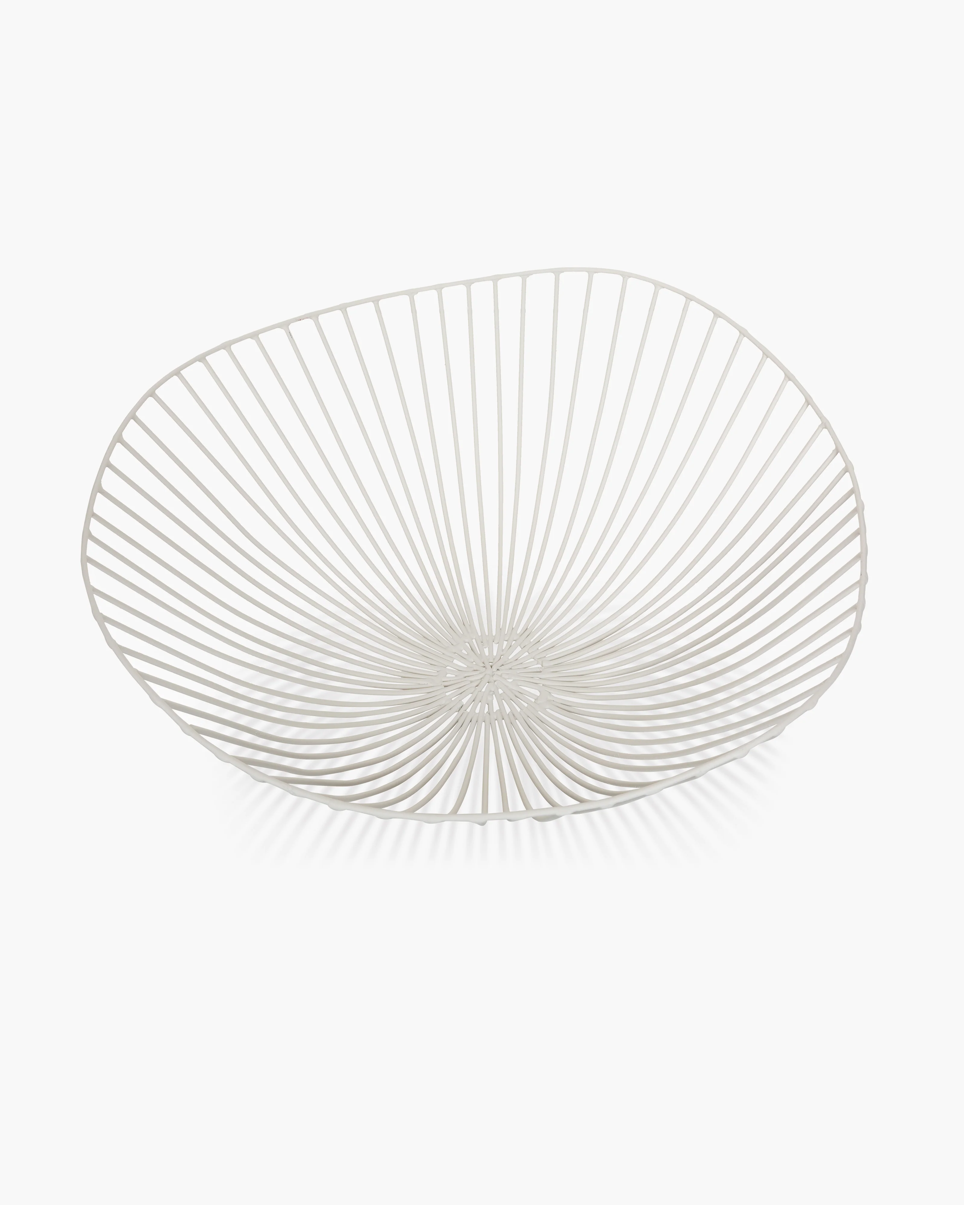Iron basket white Cesira Metal Sculptures - Image 3
