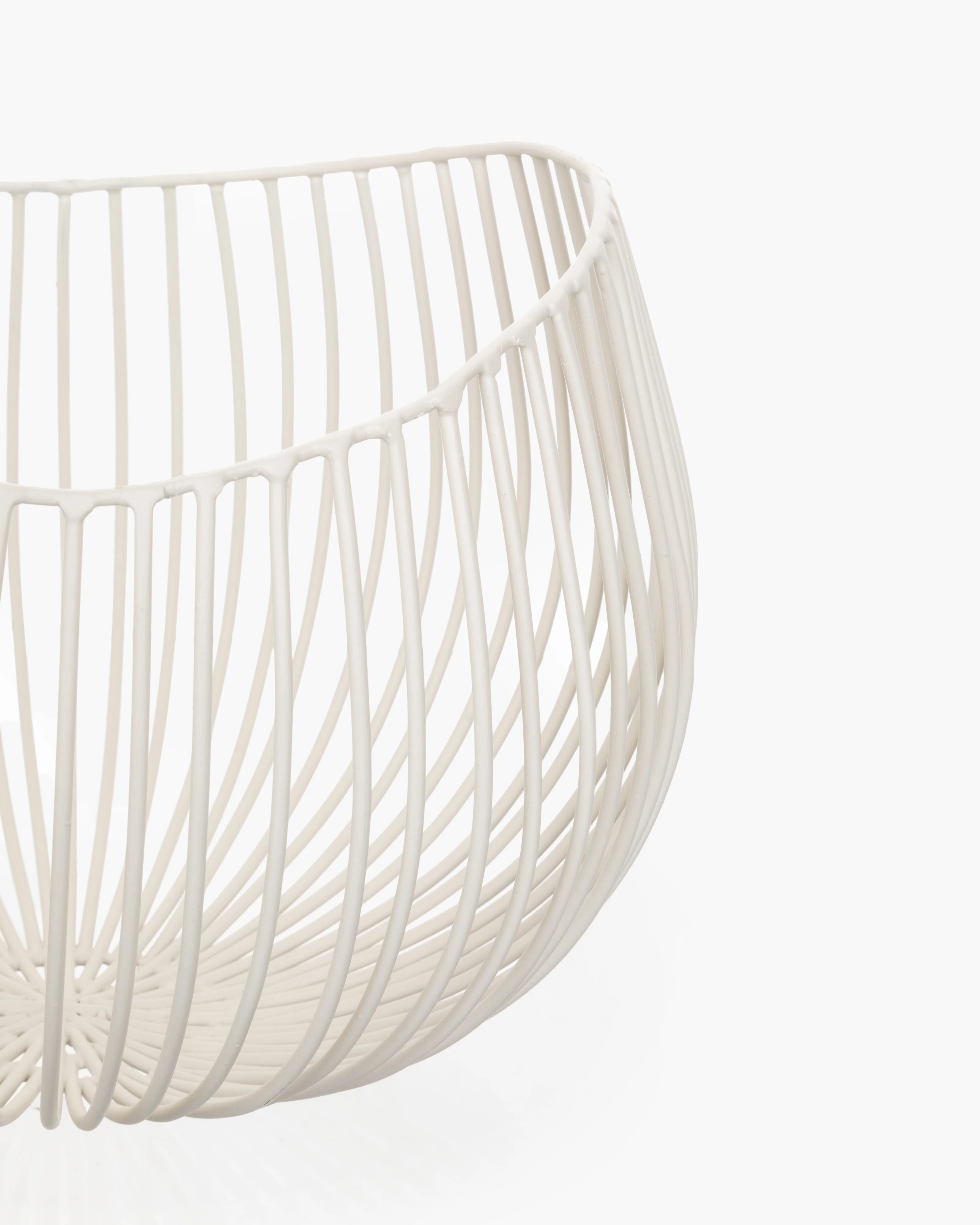 Iron basket white Gio Metal Sculptures - Image 3