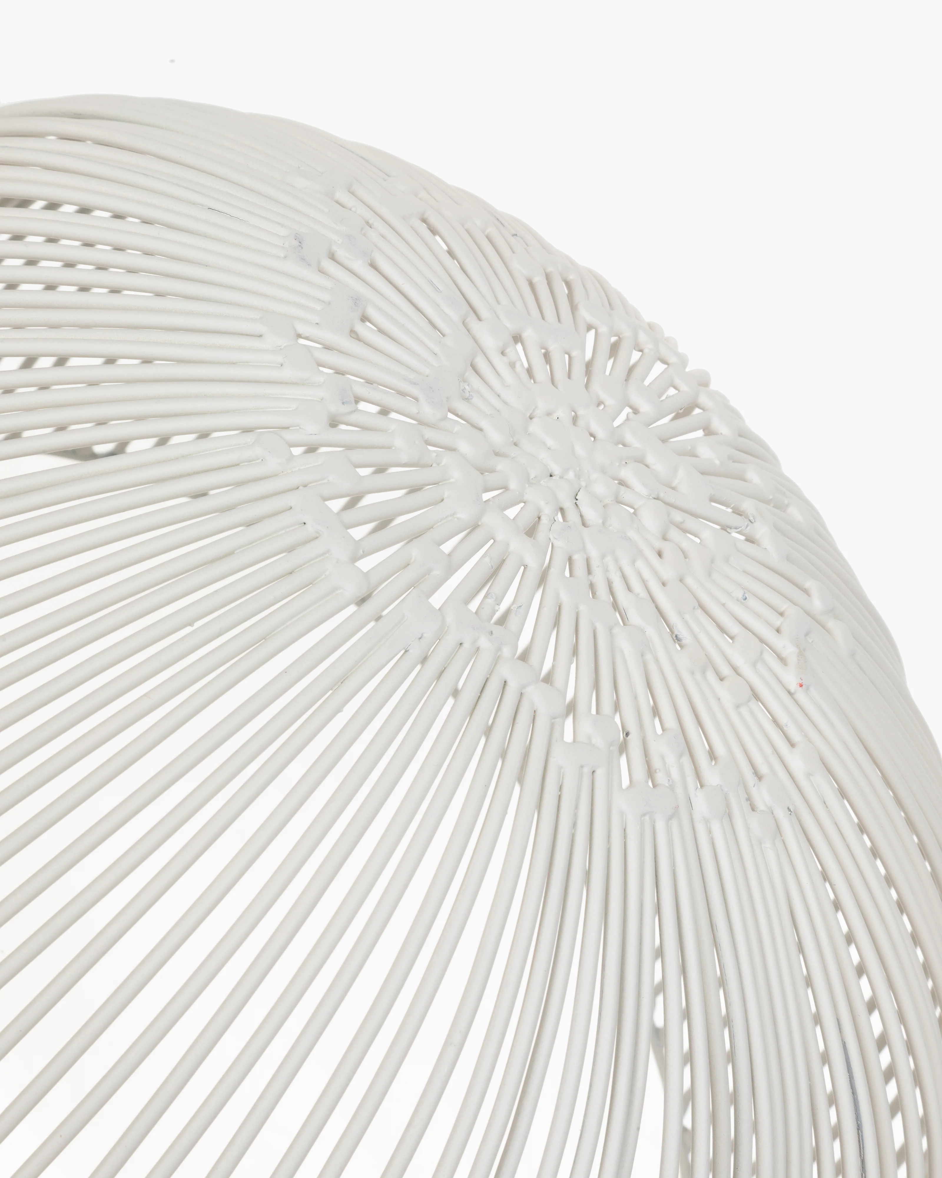 Iron basket white Tale Metal Sculptures - Image 4