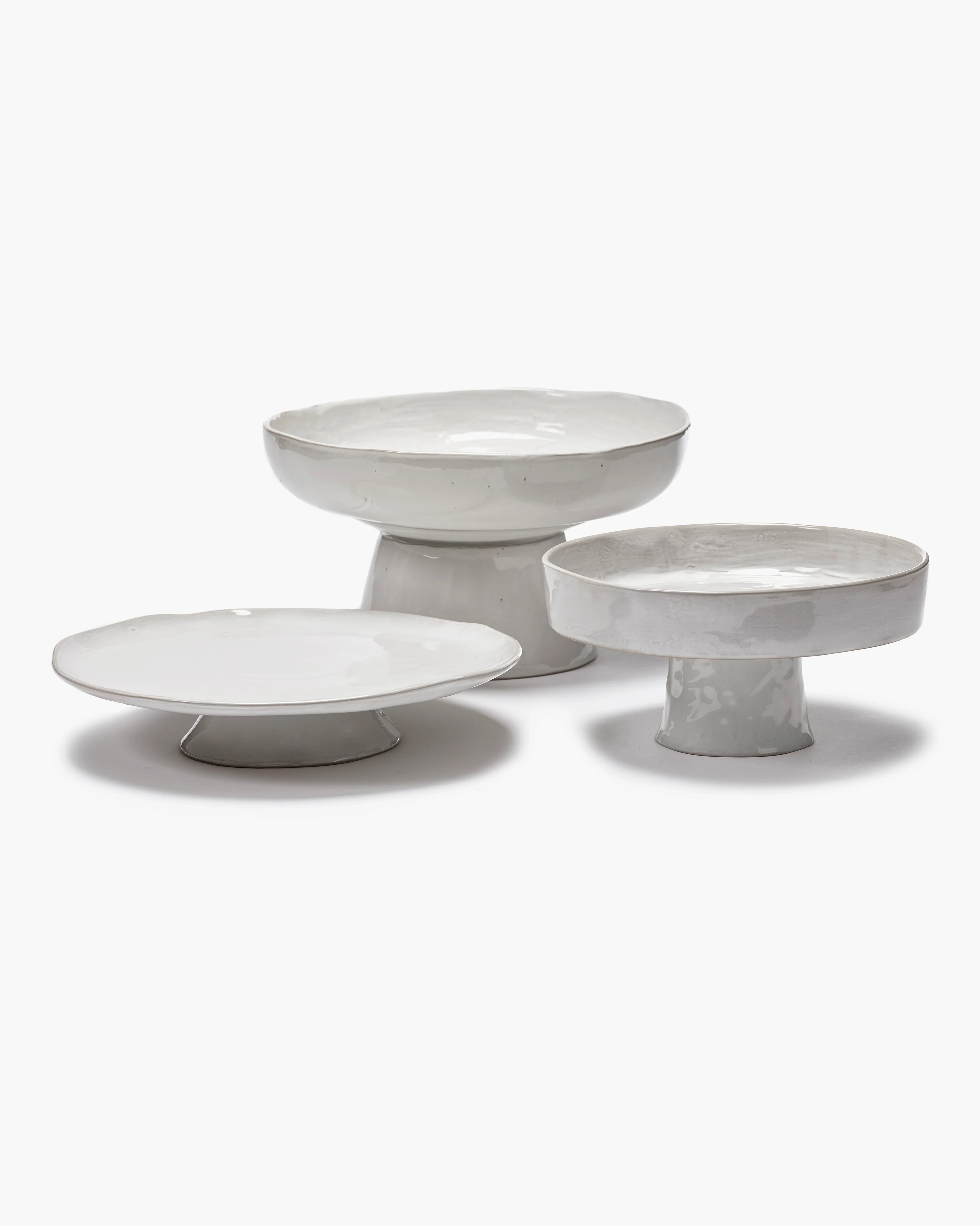 Large plate on foot off-white La Mère - Image 4