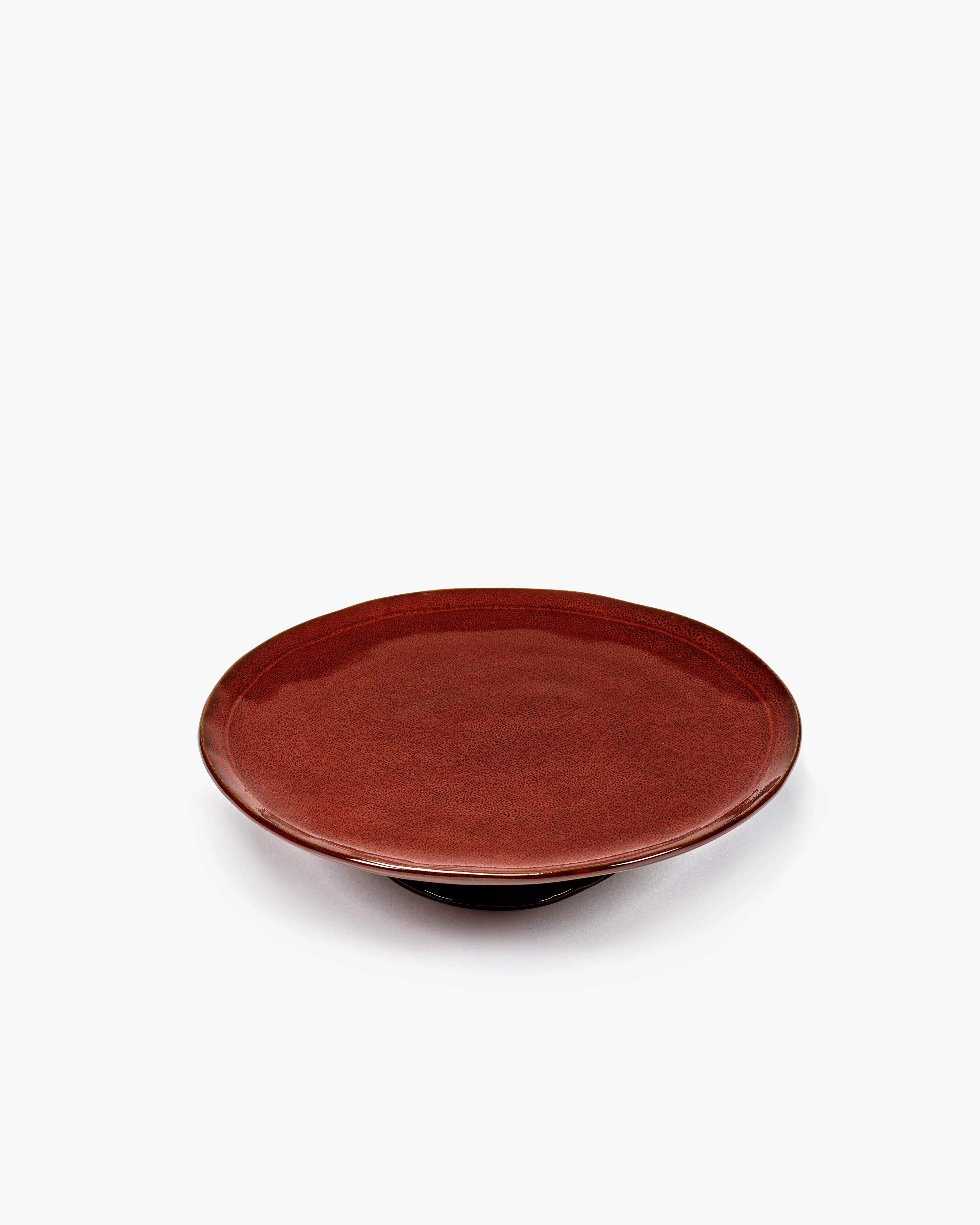 Large plate on foot venetian red La Mère - Image 3