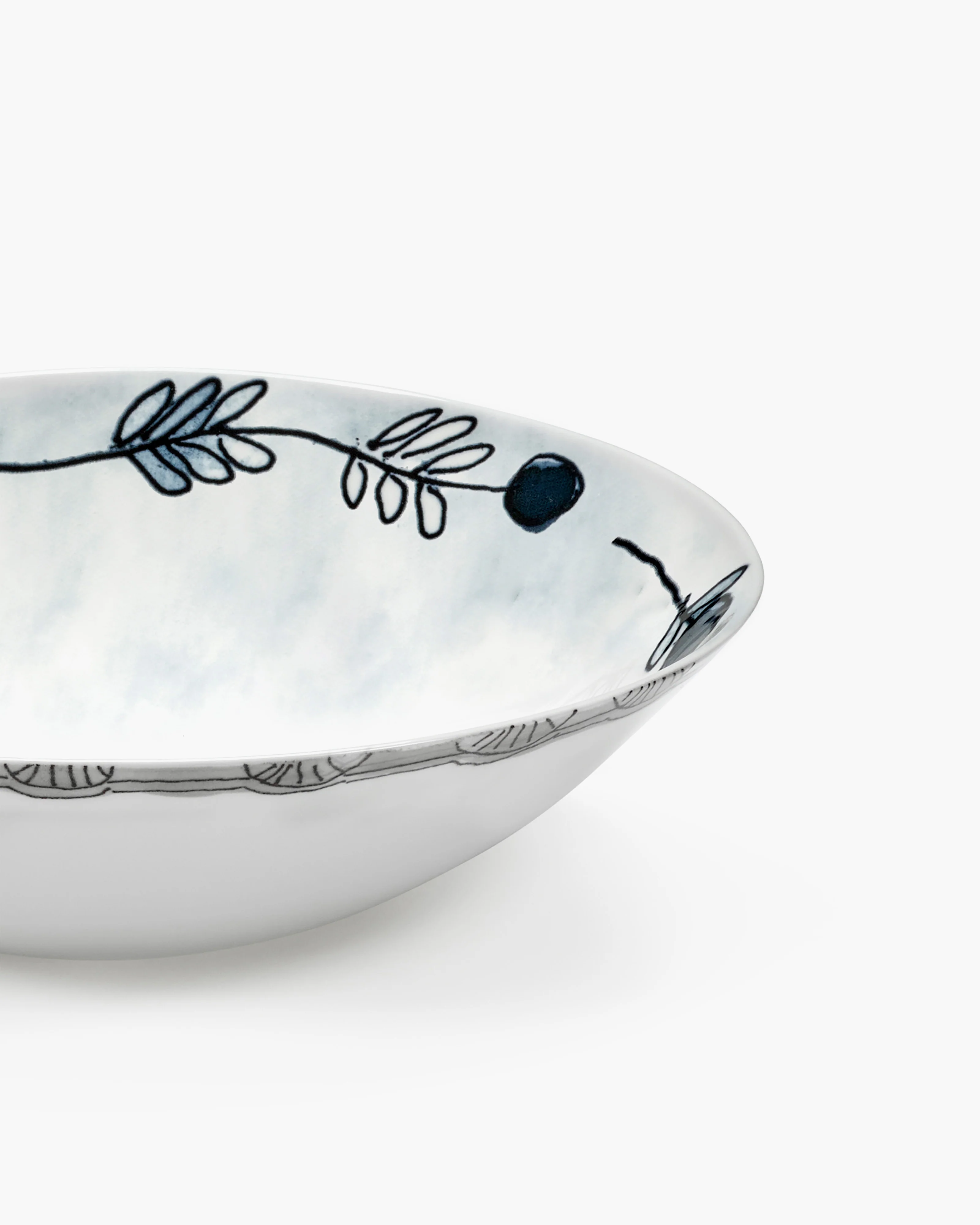 Low bowl L Mirtillo tea Midnight Flowers - Image 4