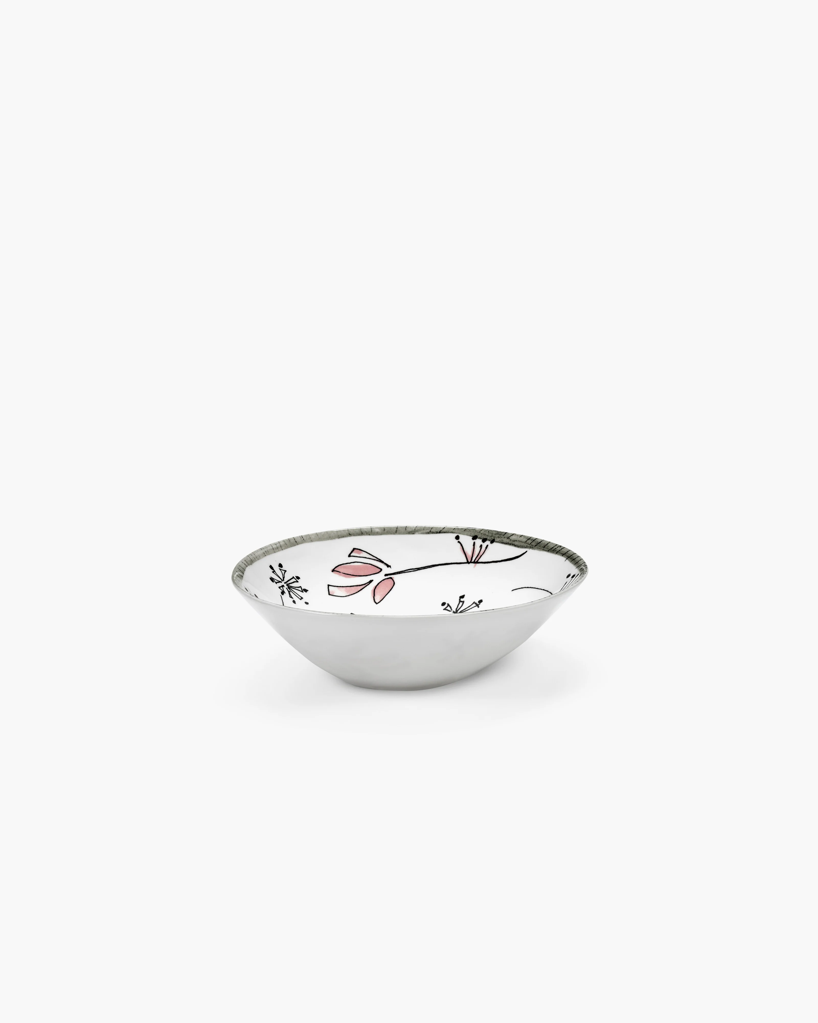 Low bowl M Fiore rosa Midnight Flowers