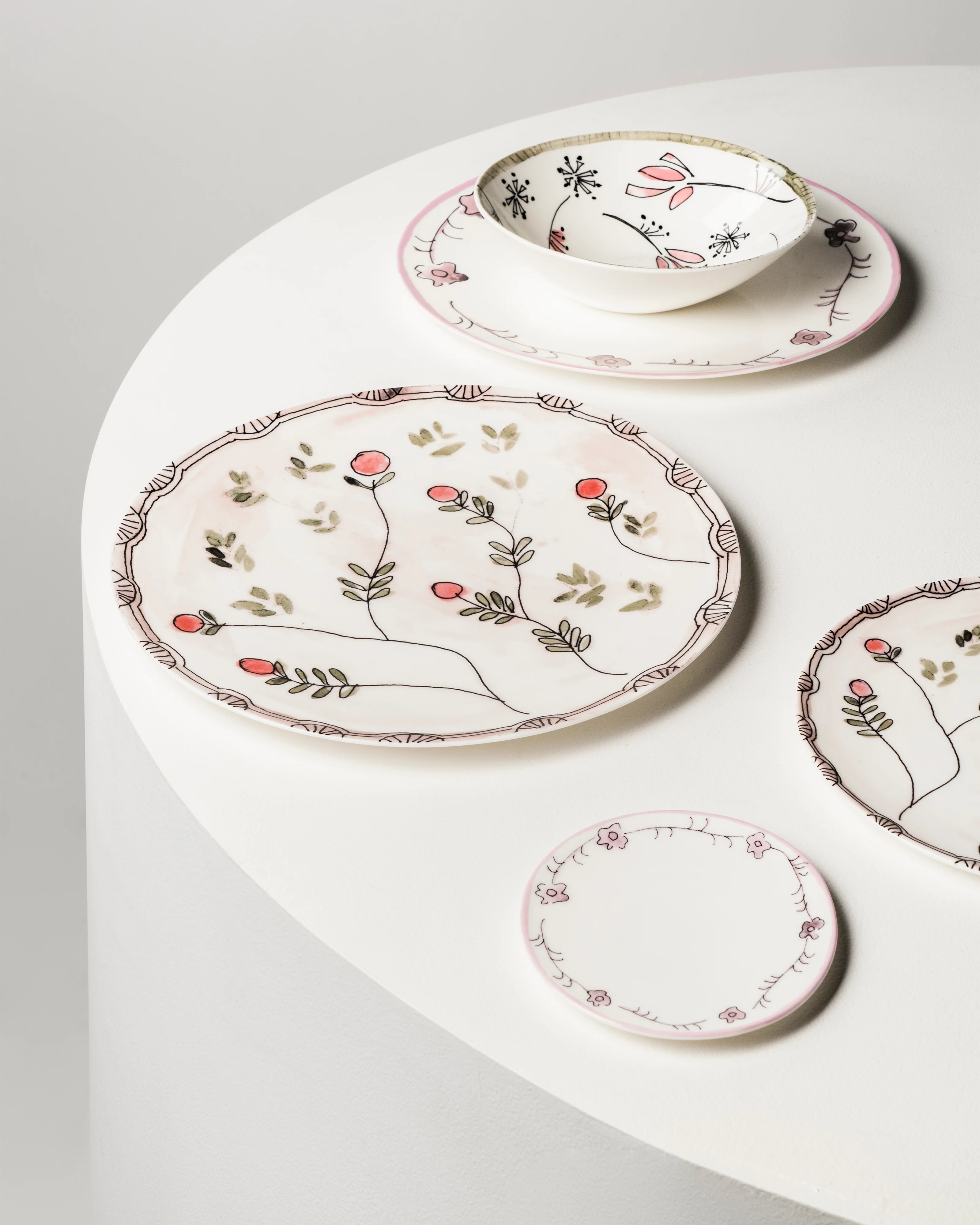 Low bowl S Fiore rosa Midnight Flowers - Image 2