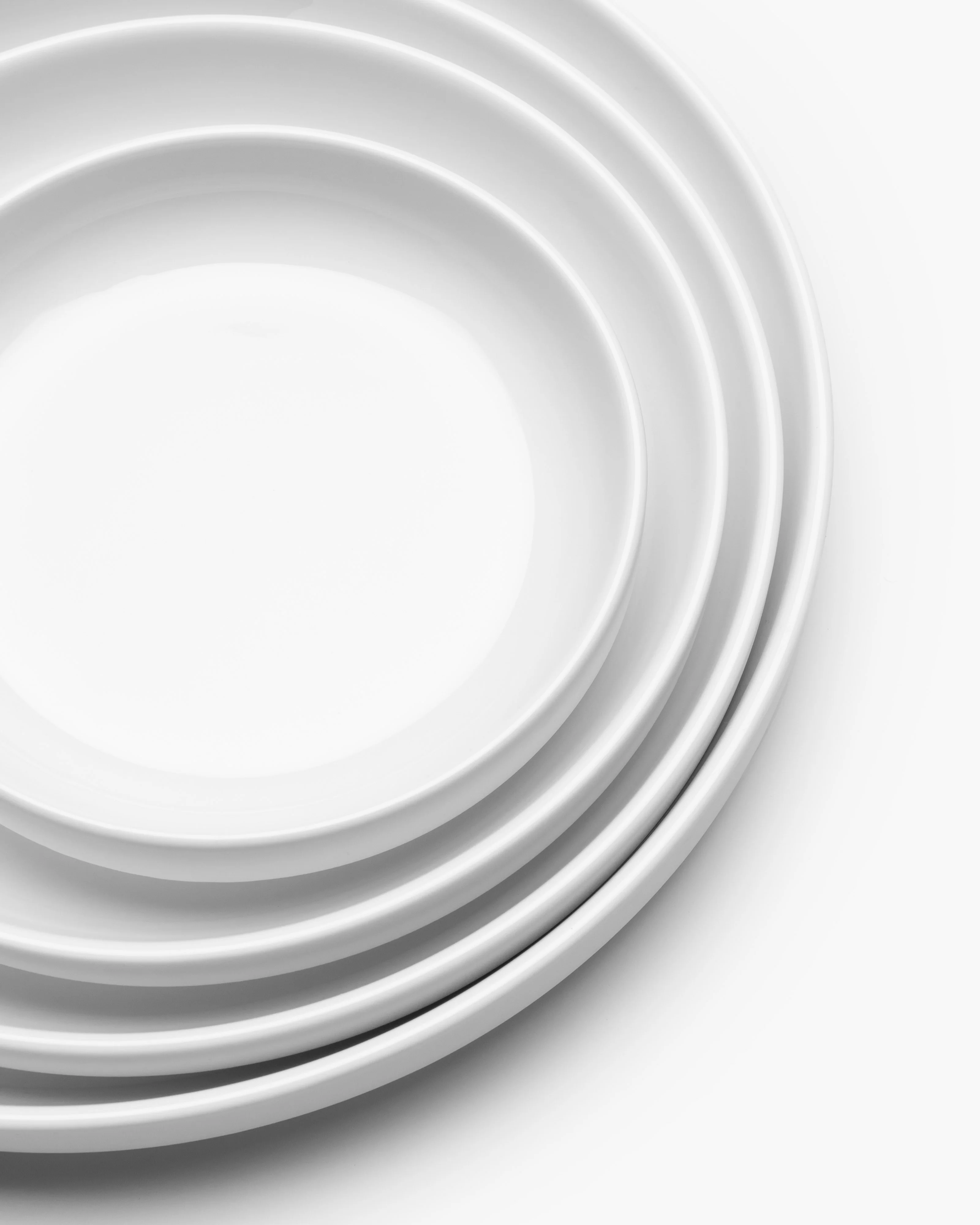 Low breakfast plate white matt Passe-partout - Image 4