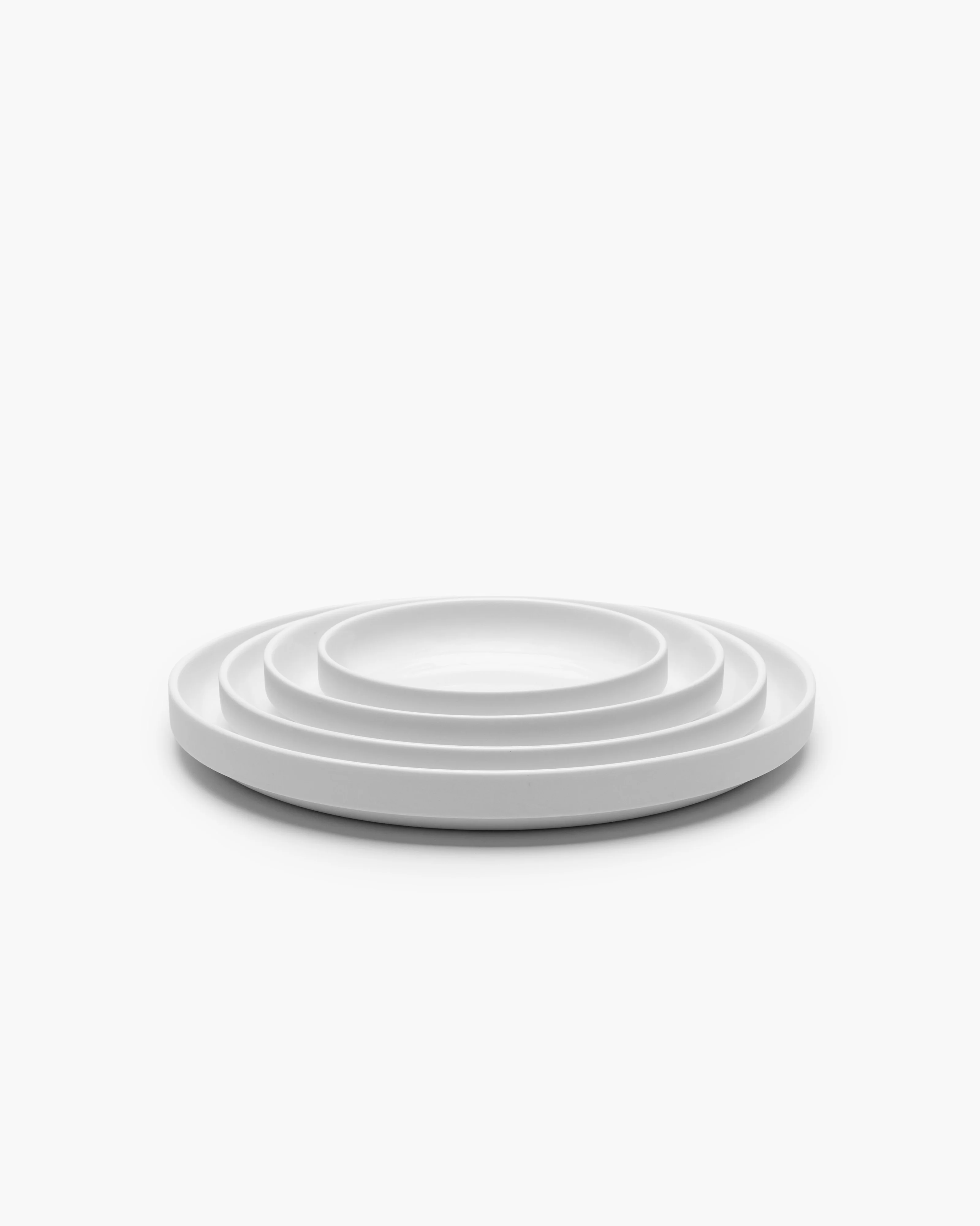 Low dessert plate white matt Passe-partout - Image 3