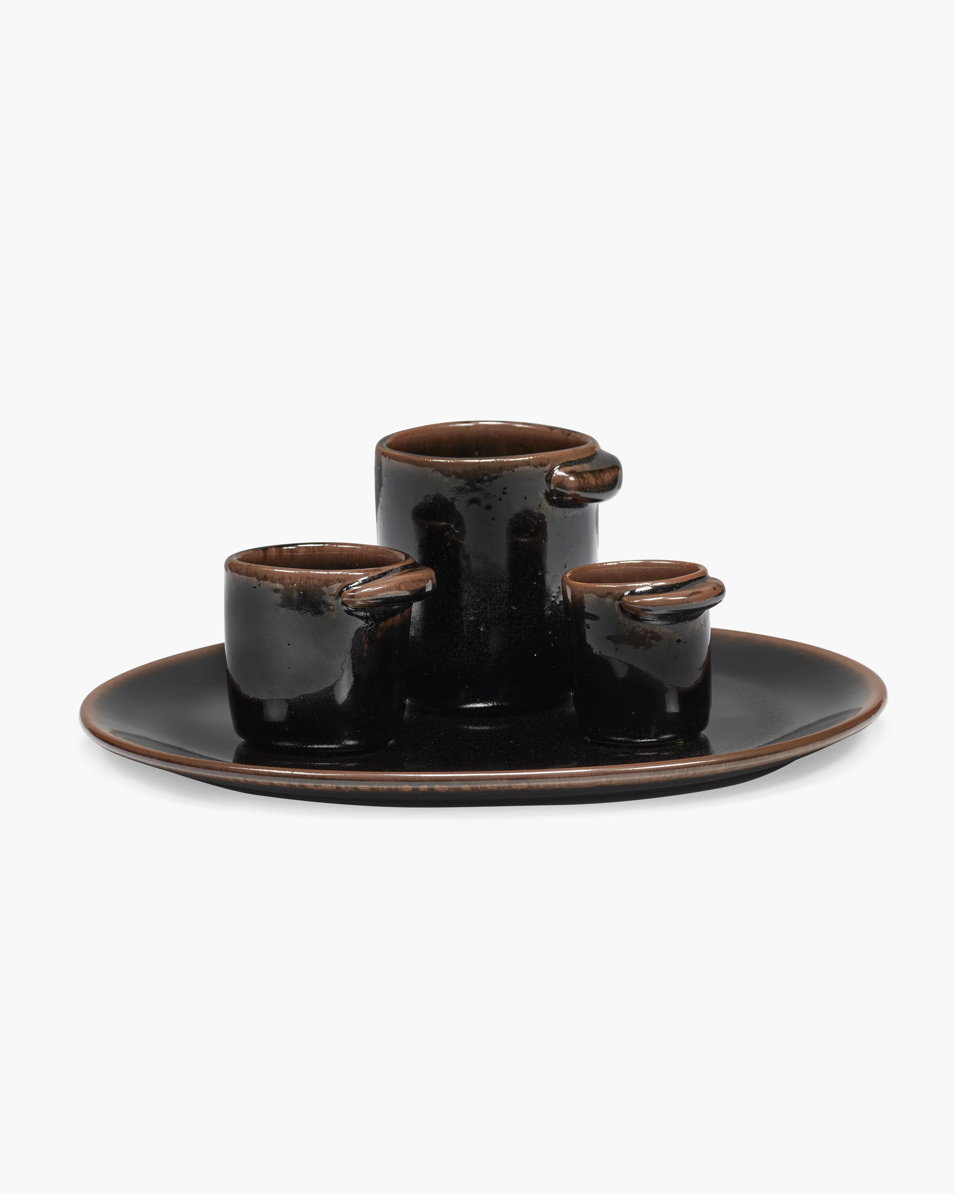 Mug without handle dark brown Out of lines - Image 6