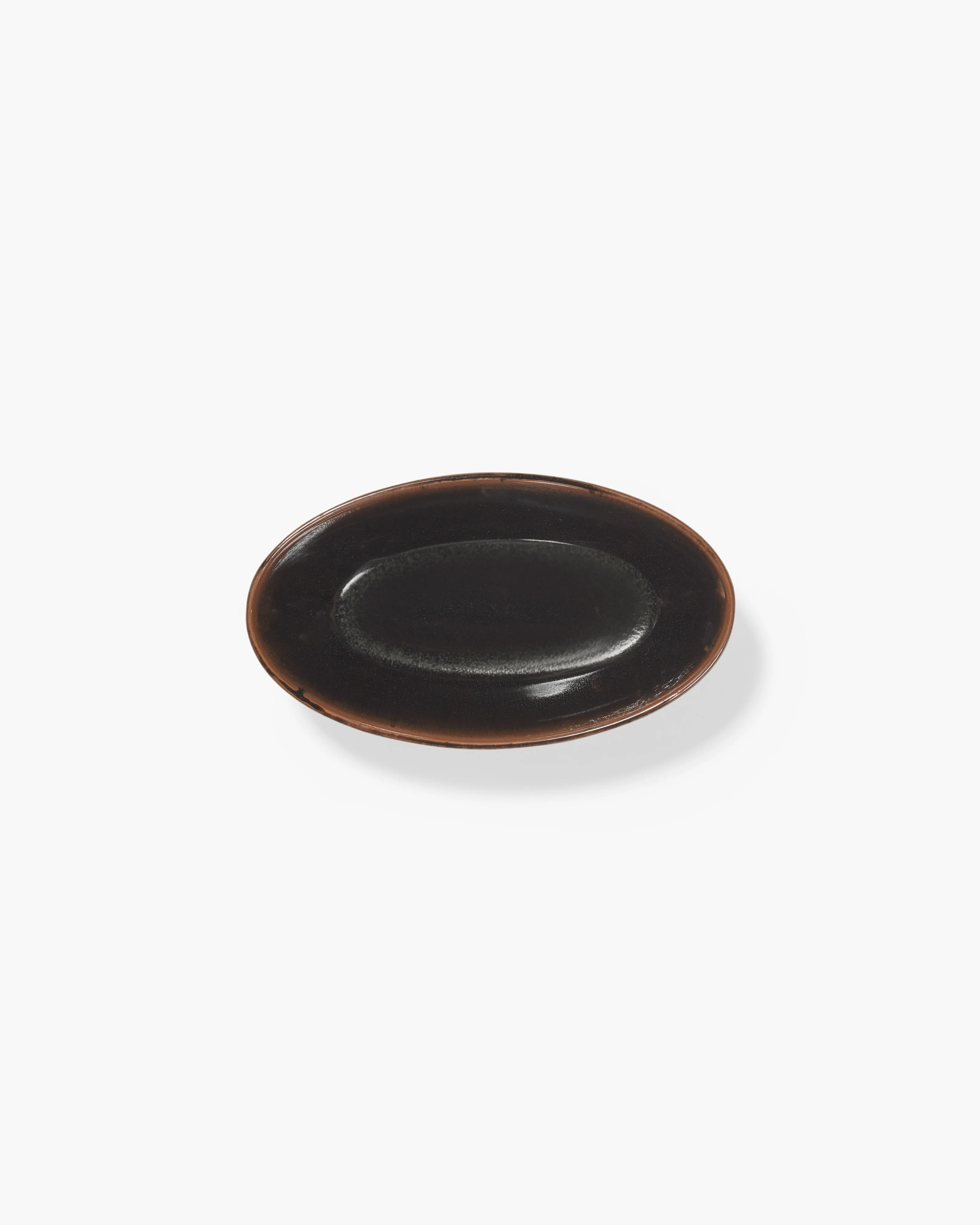Oval bowl dark brown Out of lines - Image 3