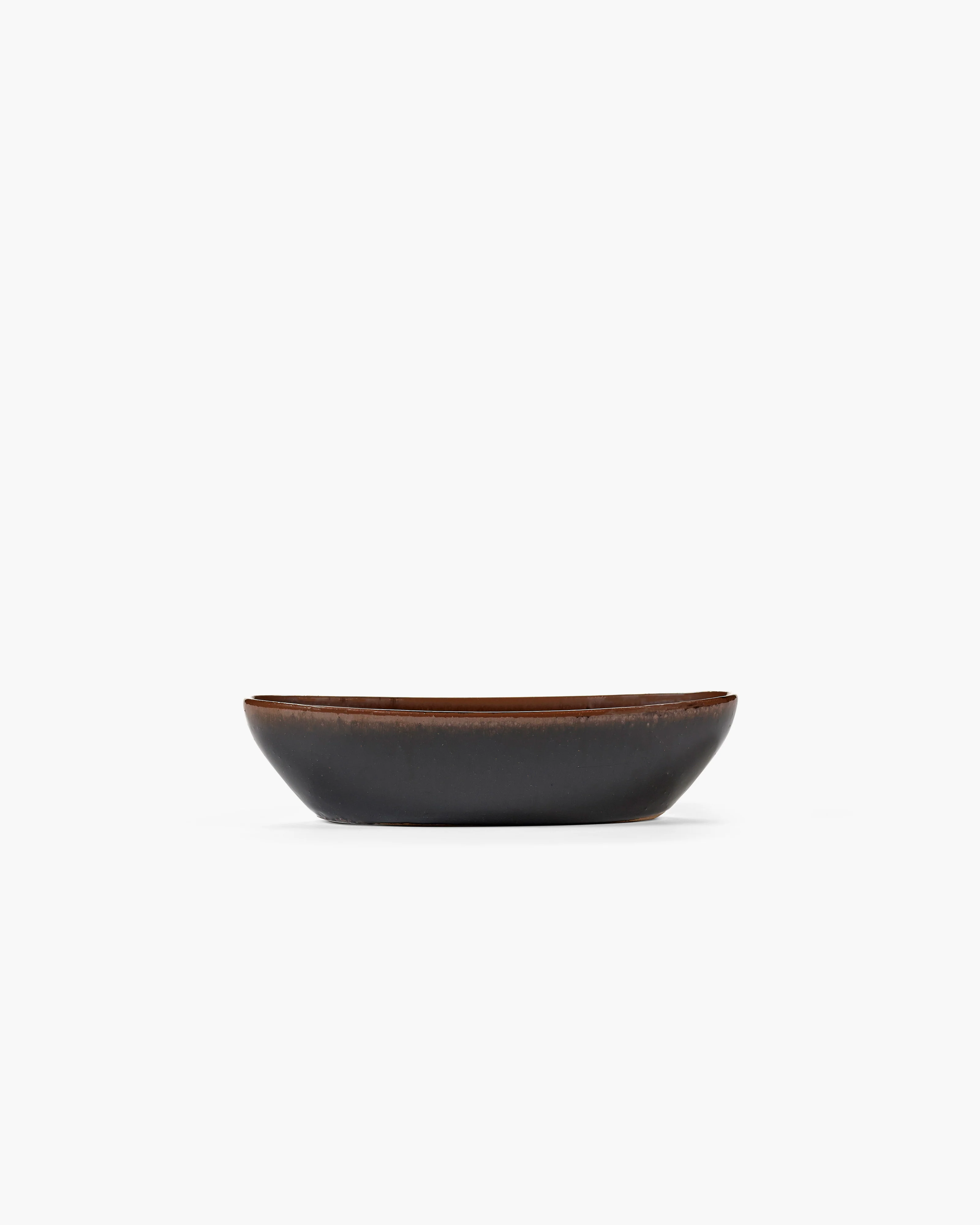 Oval bowl dark brown Out of lines - Image 4