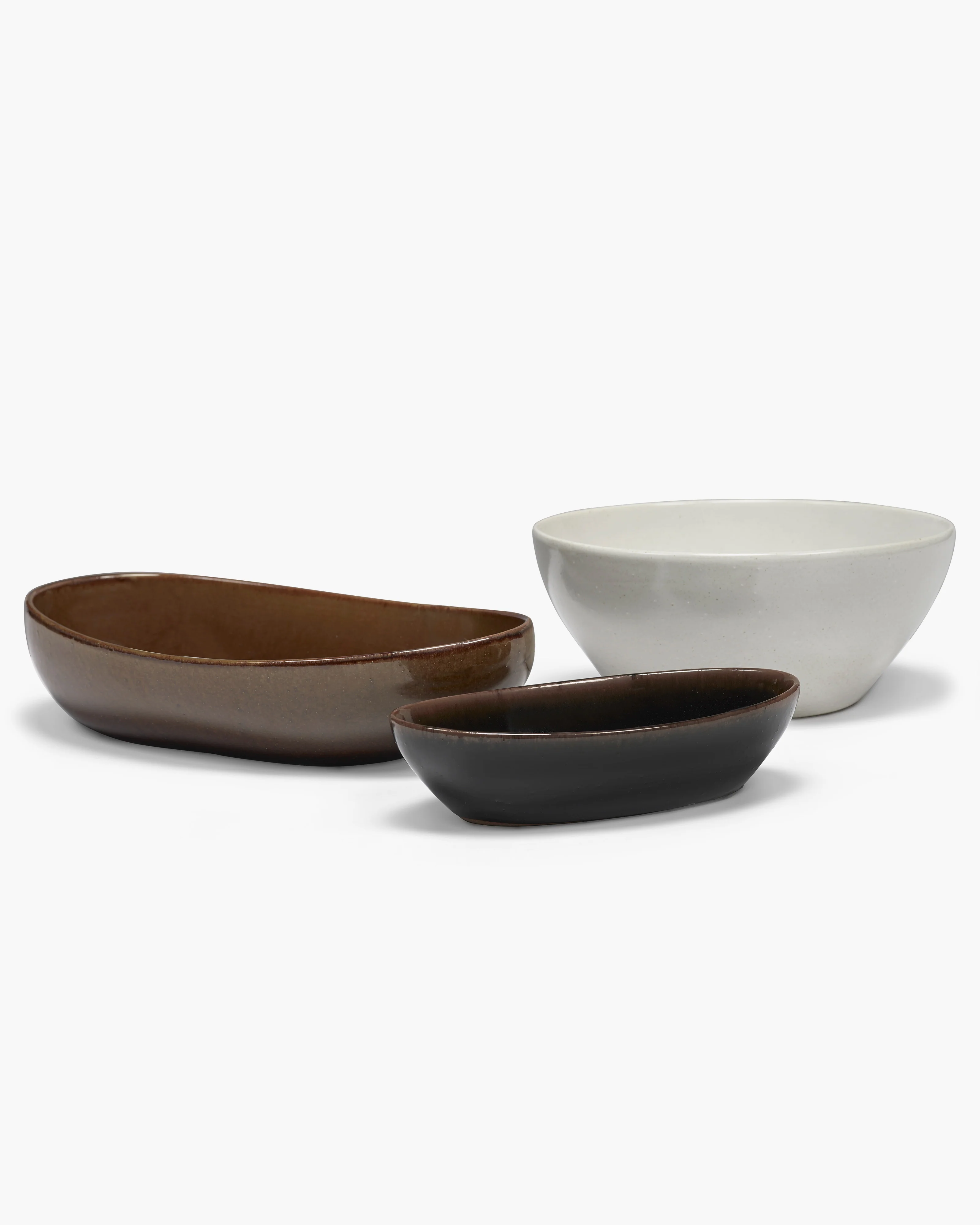 Oval bowl dark brown Out of lines - Image 6