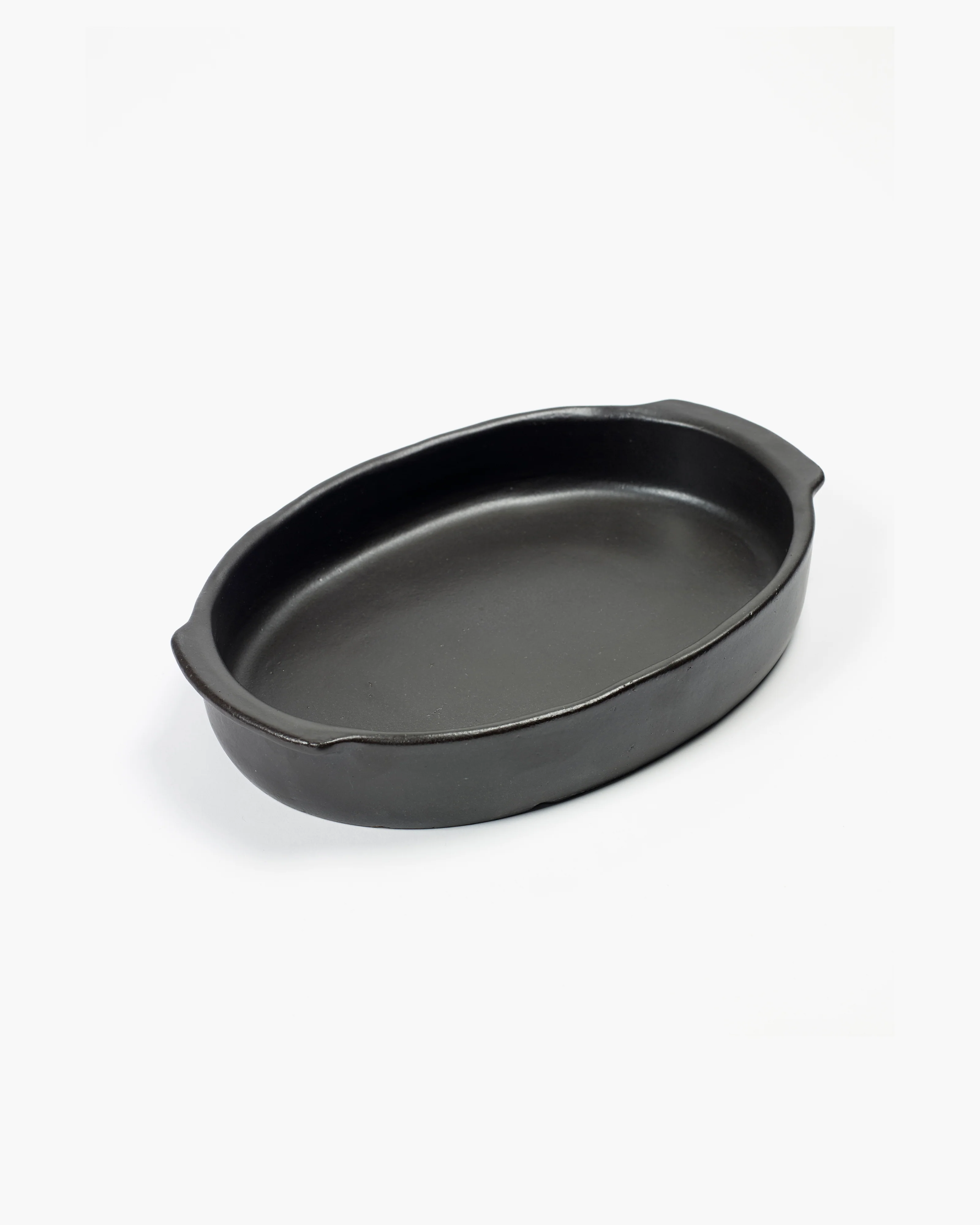 Oval oven/serving dish M black Pure