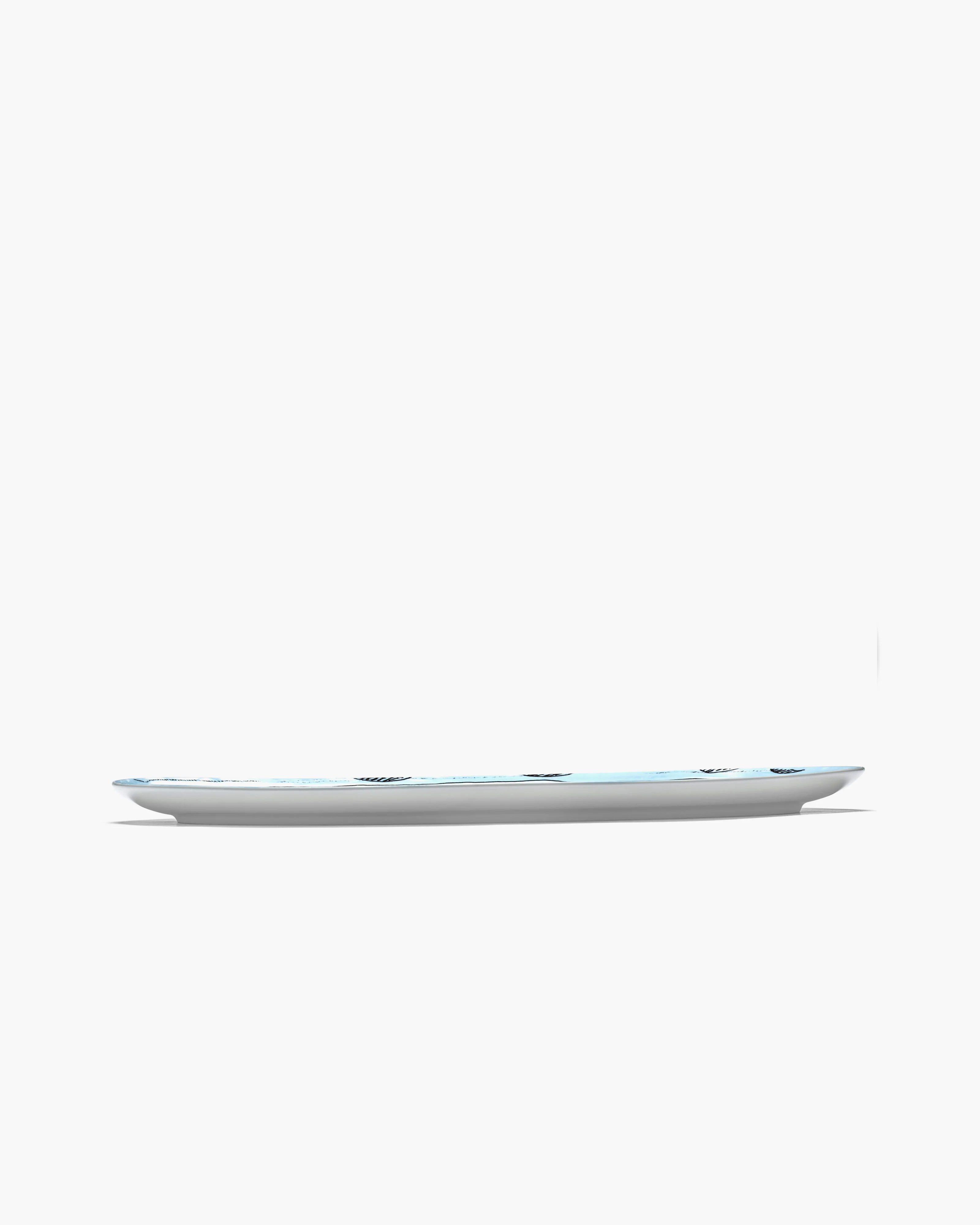 Oval plate °2 L Camelia aubergine Midnight Flowers - Image 4