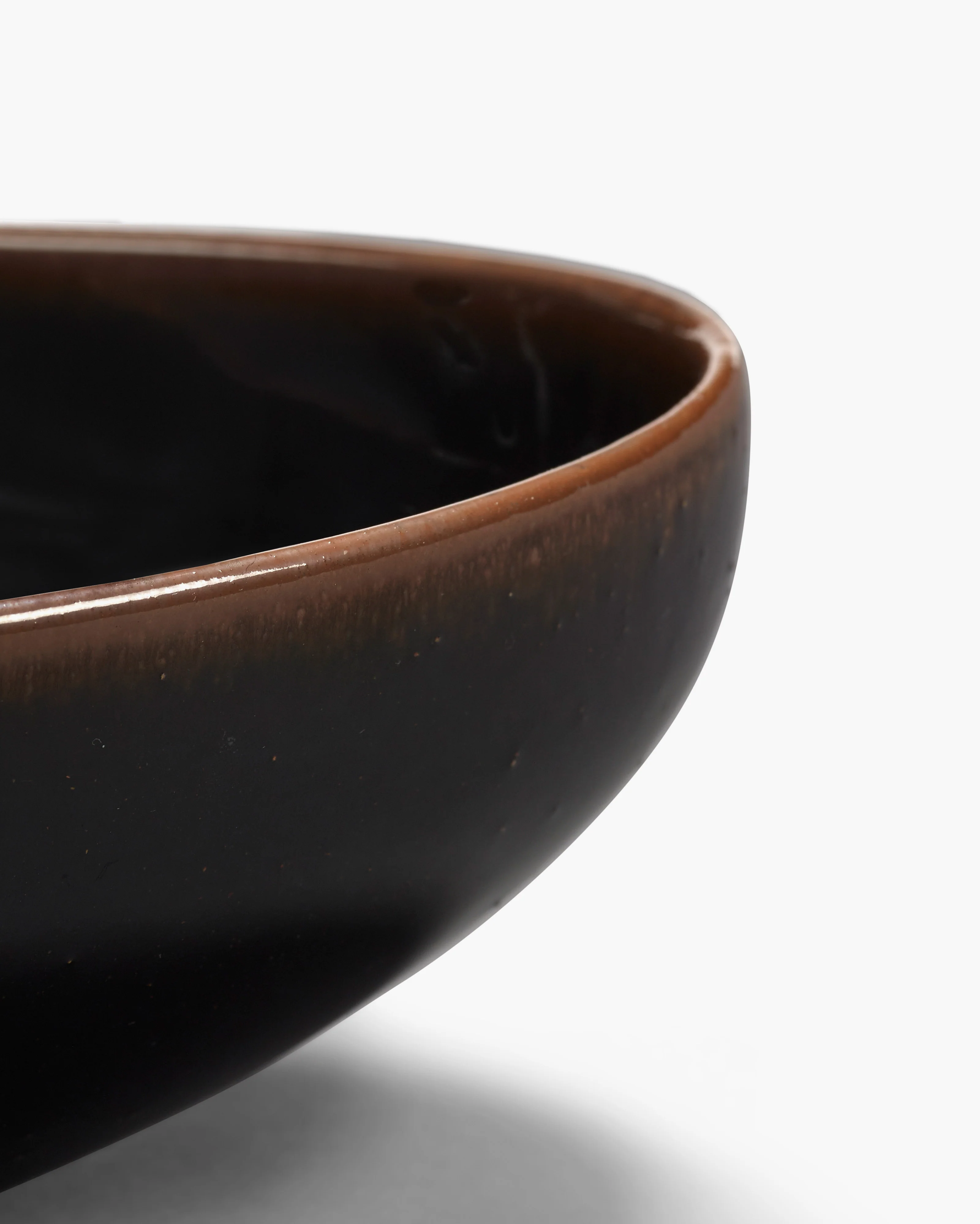 Oval serving bowl dark brown Out of lines - Image 5