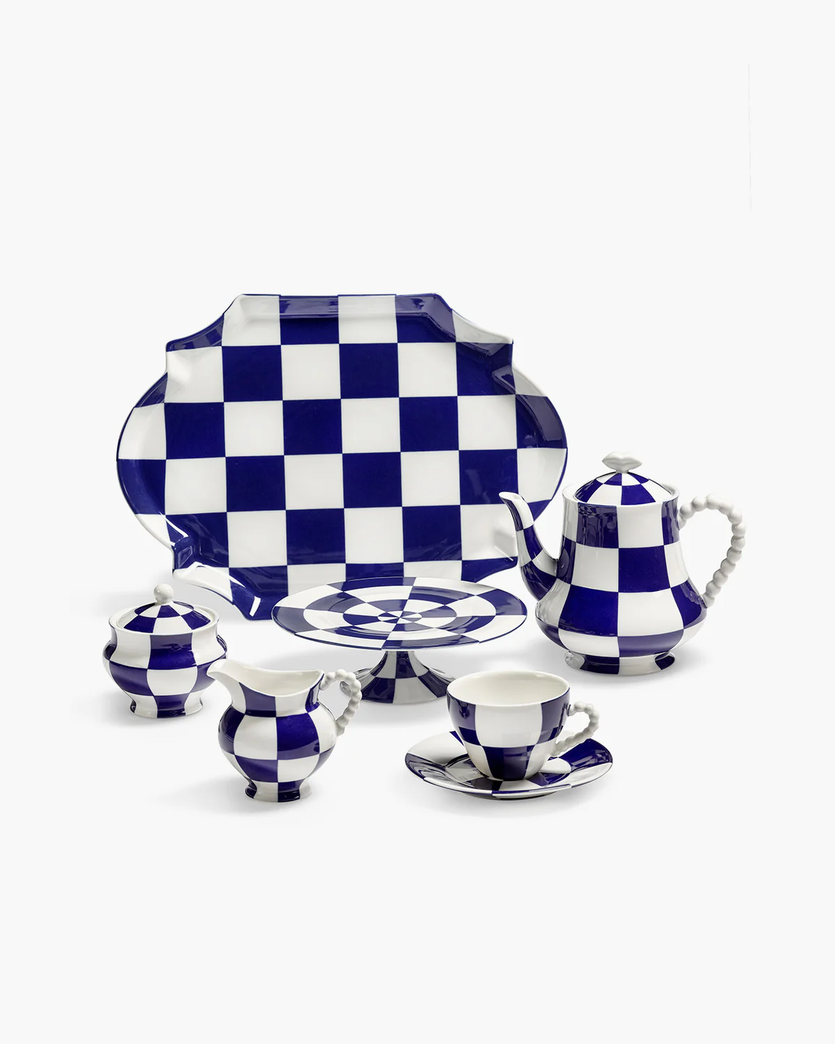 Oval serving plate blue - white Fête des Bêtes Les Objets Mouleversants - Image 4