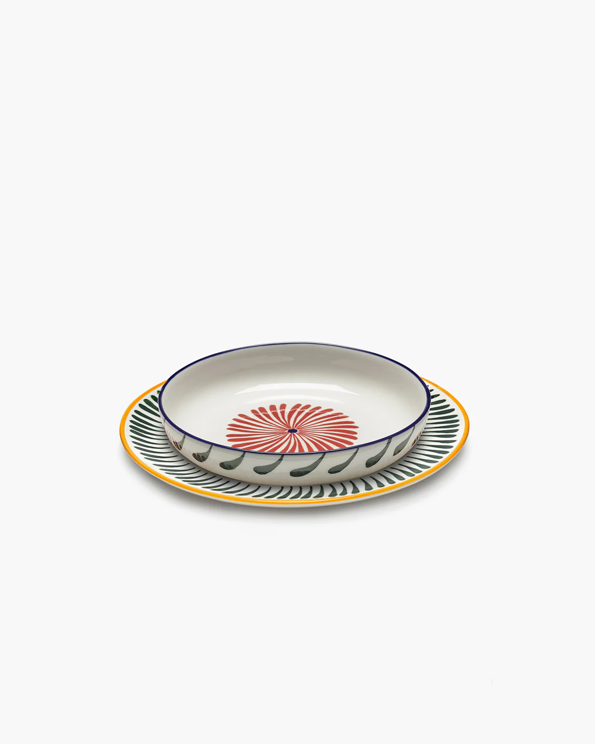 Pasta plate blue - red - green Bazaar - Image 6
