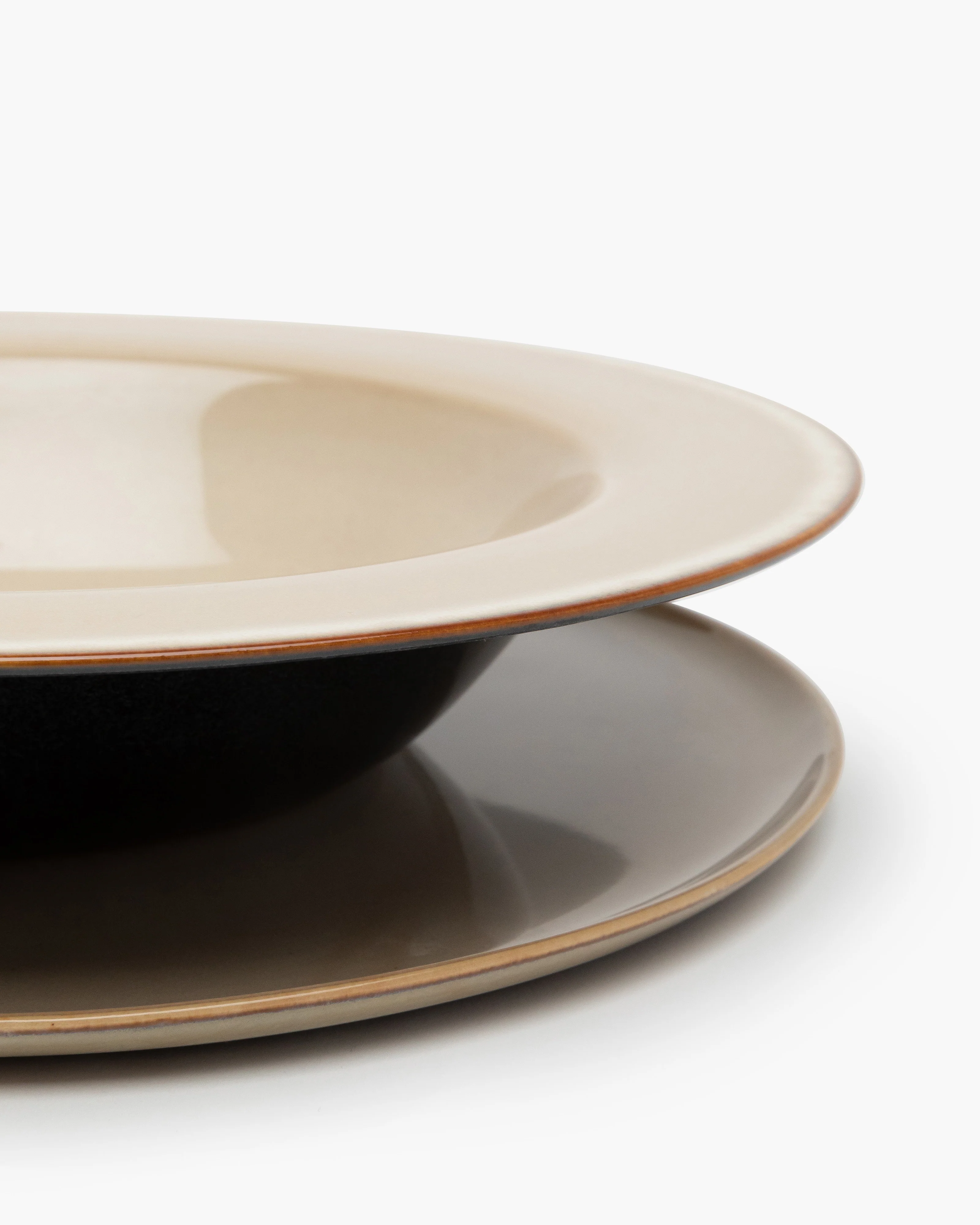 Pasta plate L misty gray/dark blue Terres de rêves - Image 3