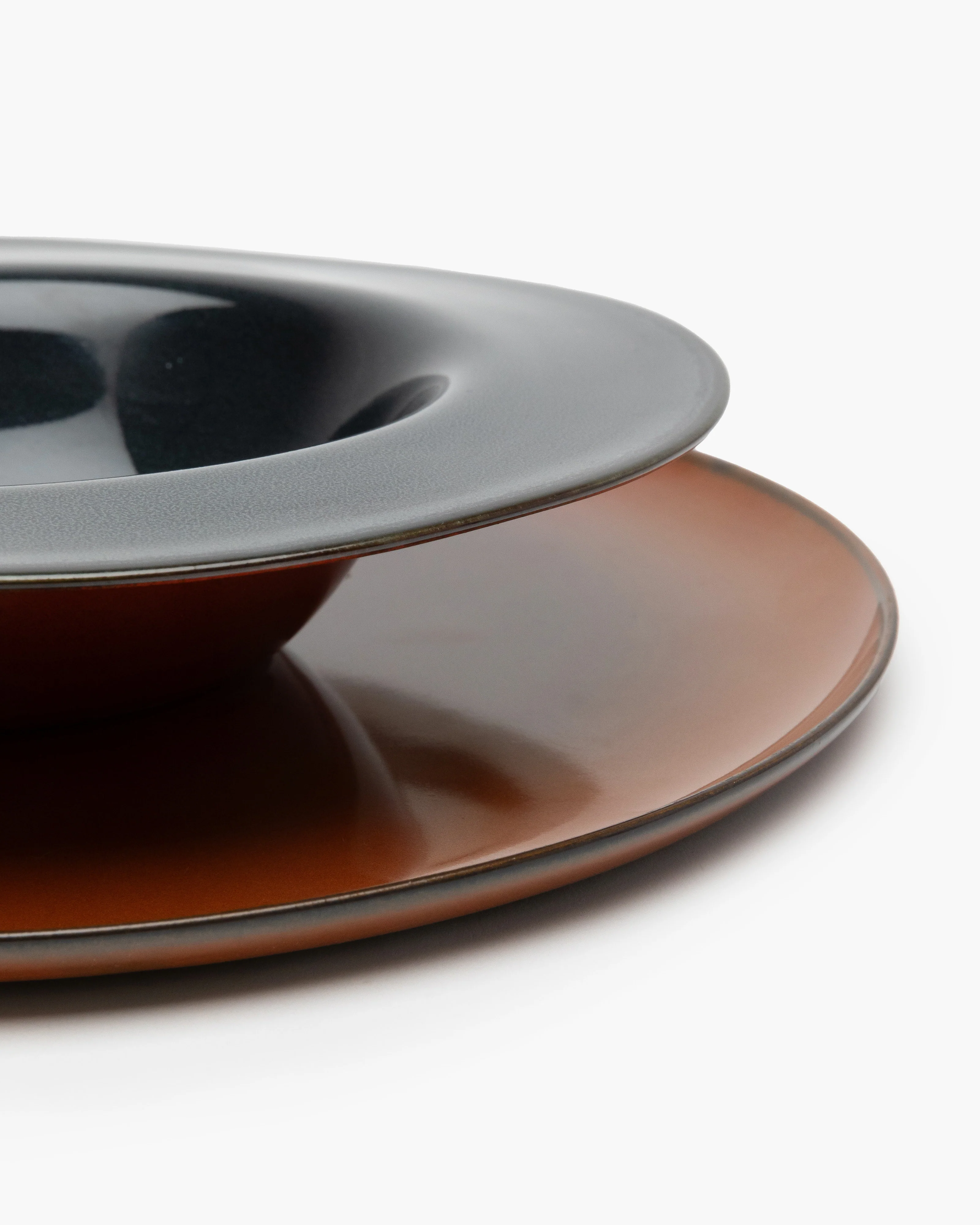 Pasta plate S dark blue/rust Terres de rêves - Image 3
