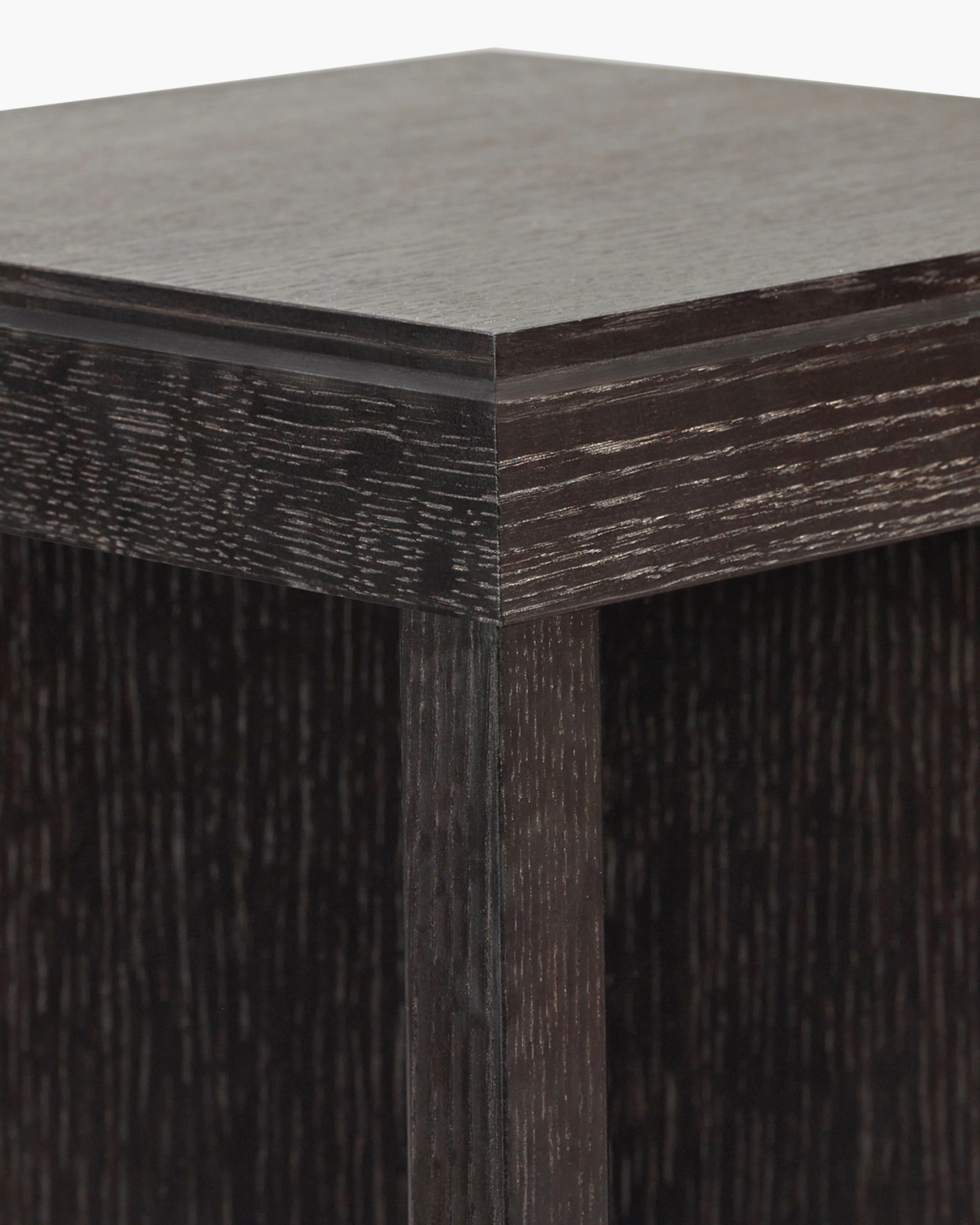 Pedestal oak stained brown Kubé 5 - Image 3