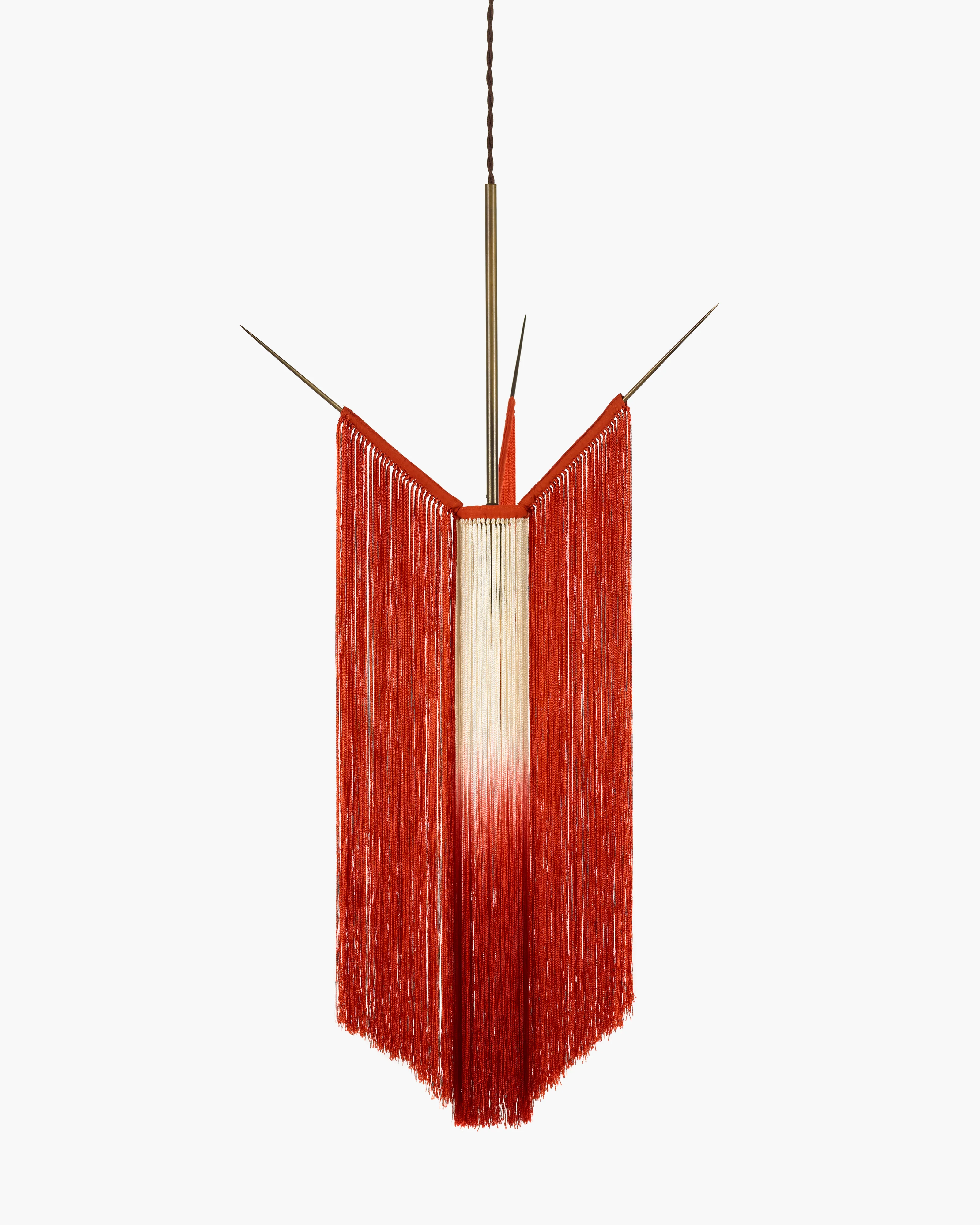 Pendant lamp scarlet/cream Chan 1