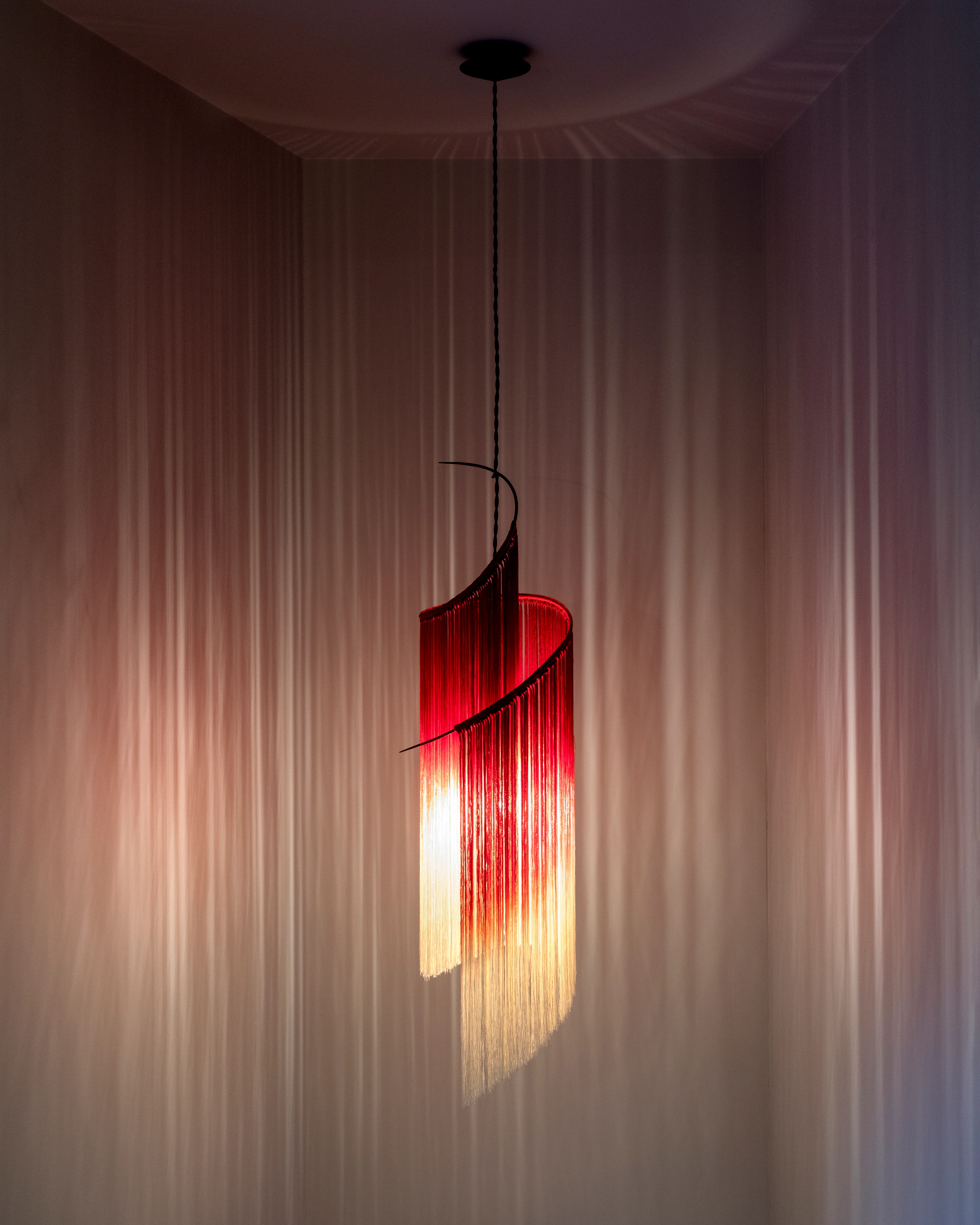 Pendant lamp scarlet/cream Rey 1 - Image 2